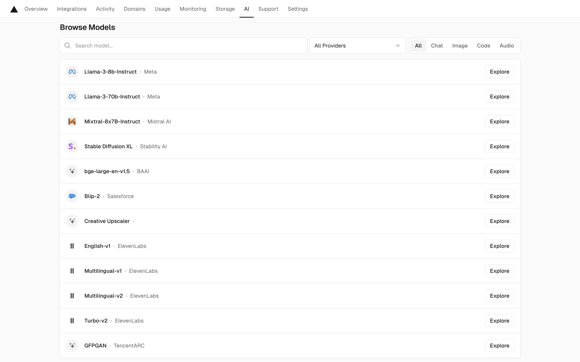 Vercel Web Developer Tools interface screenshot 1