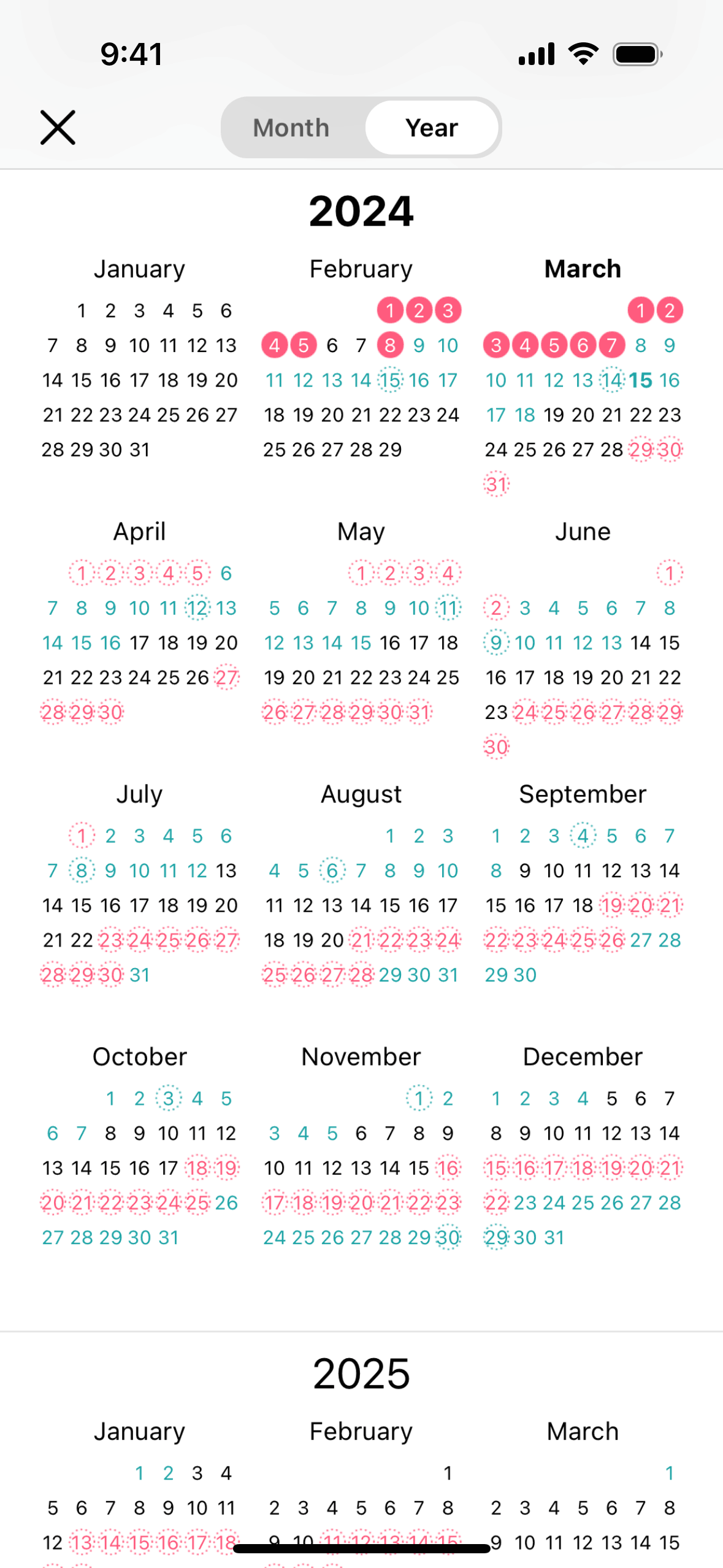 Flo iOS Health & Fitness interface screenshot 10