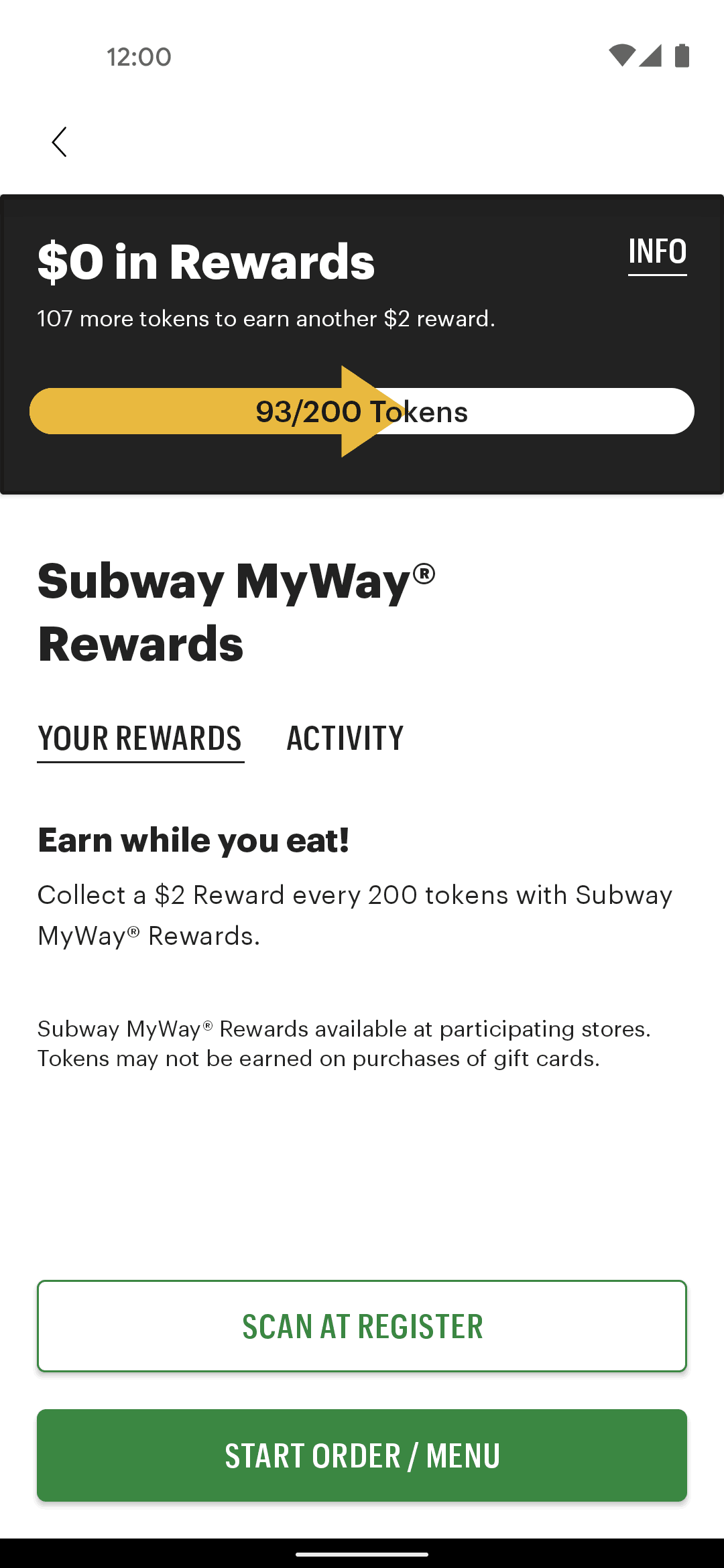 Subway Android Food & Drink interface screenshot 12