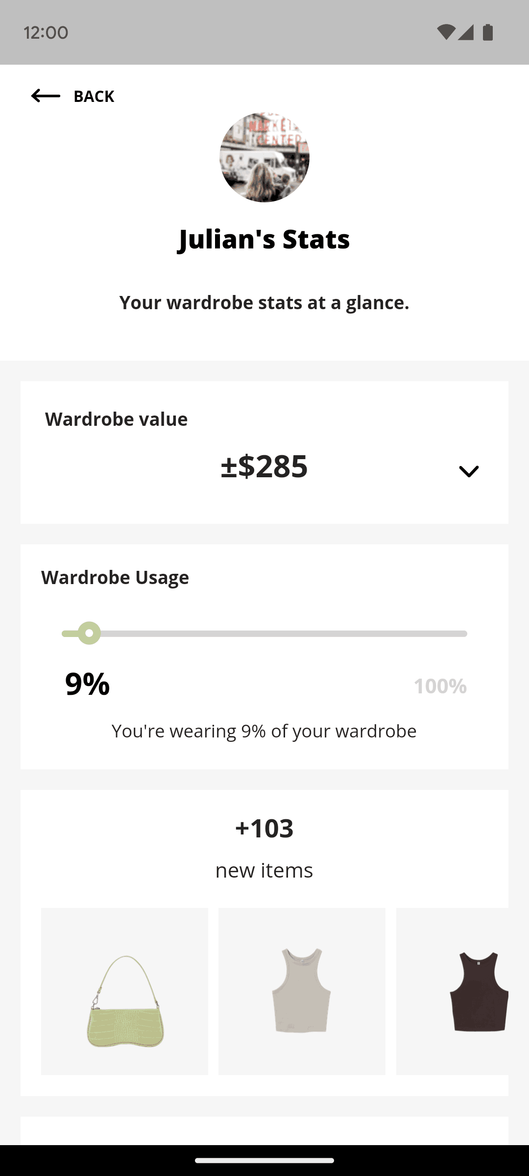 Whering Android Lifestyle interface screenshot 15