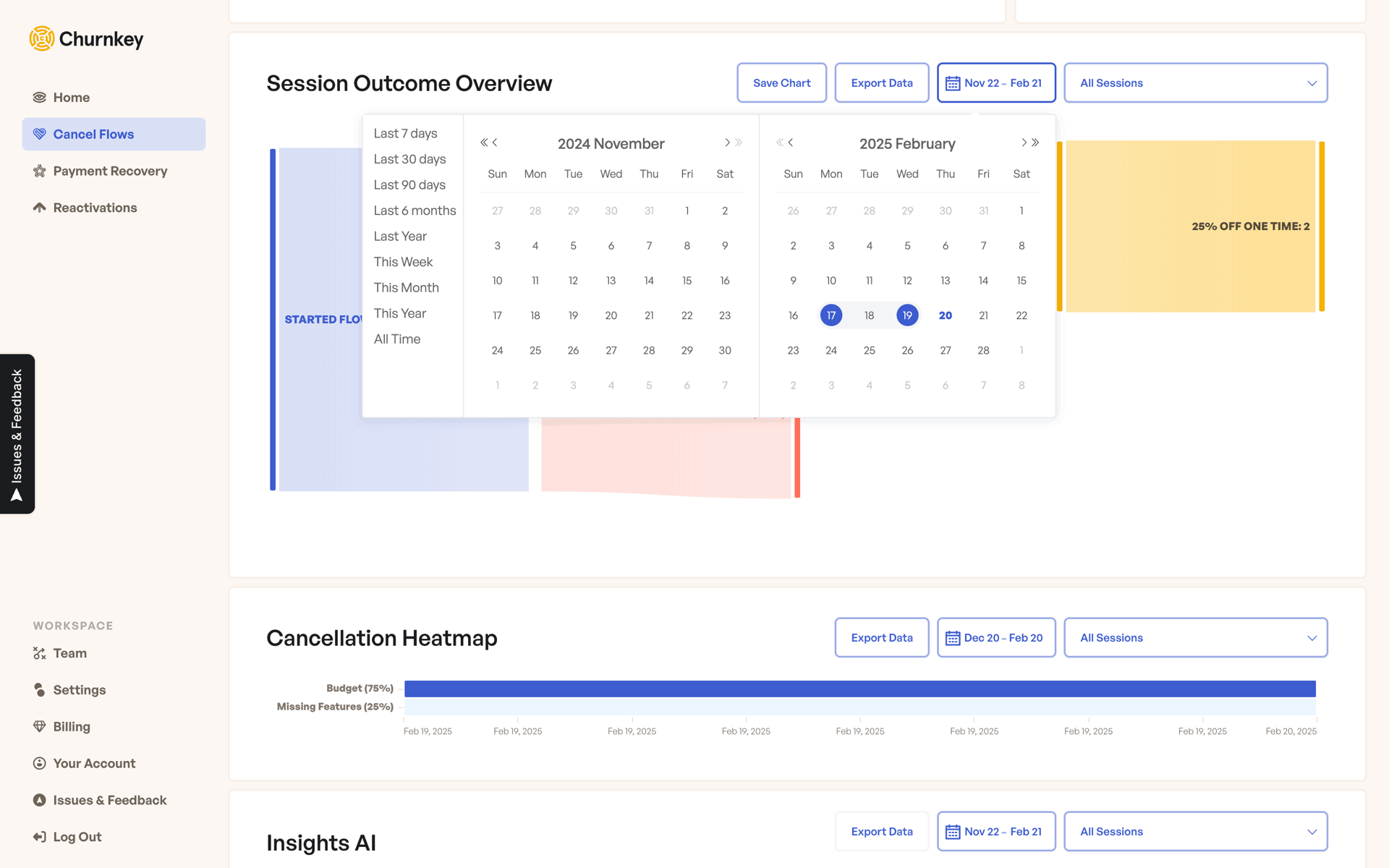 Churnkey Web Business interface screenshot 1
