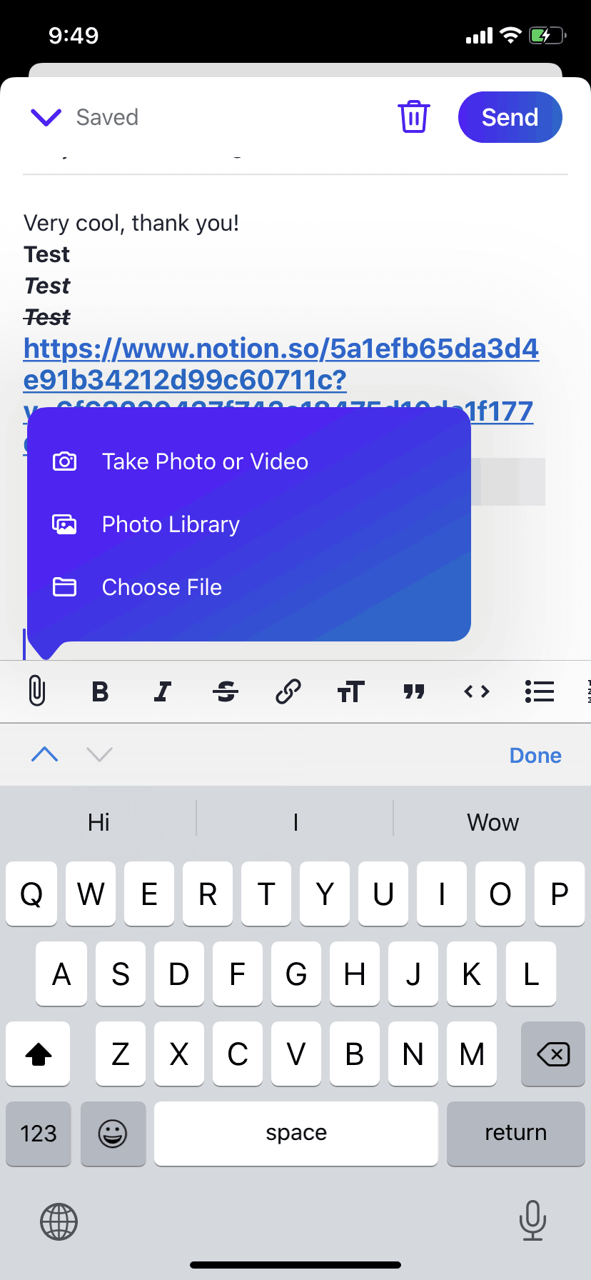 HEY iOS Productivity interface screenshot 24