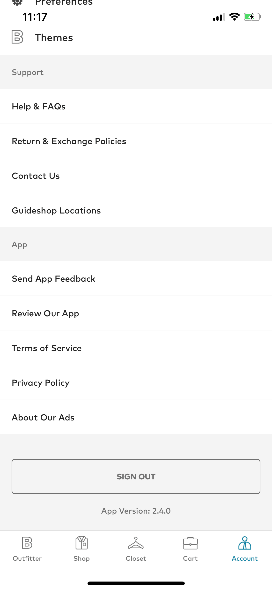 Bonobos iOS Shopping interface screenshot 23