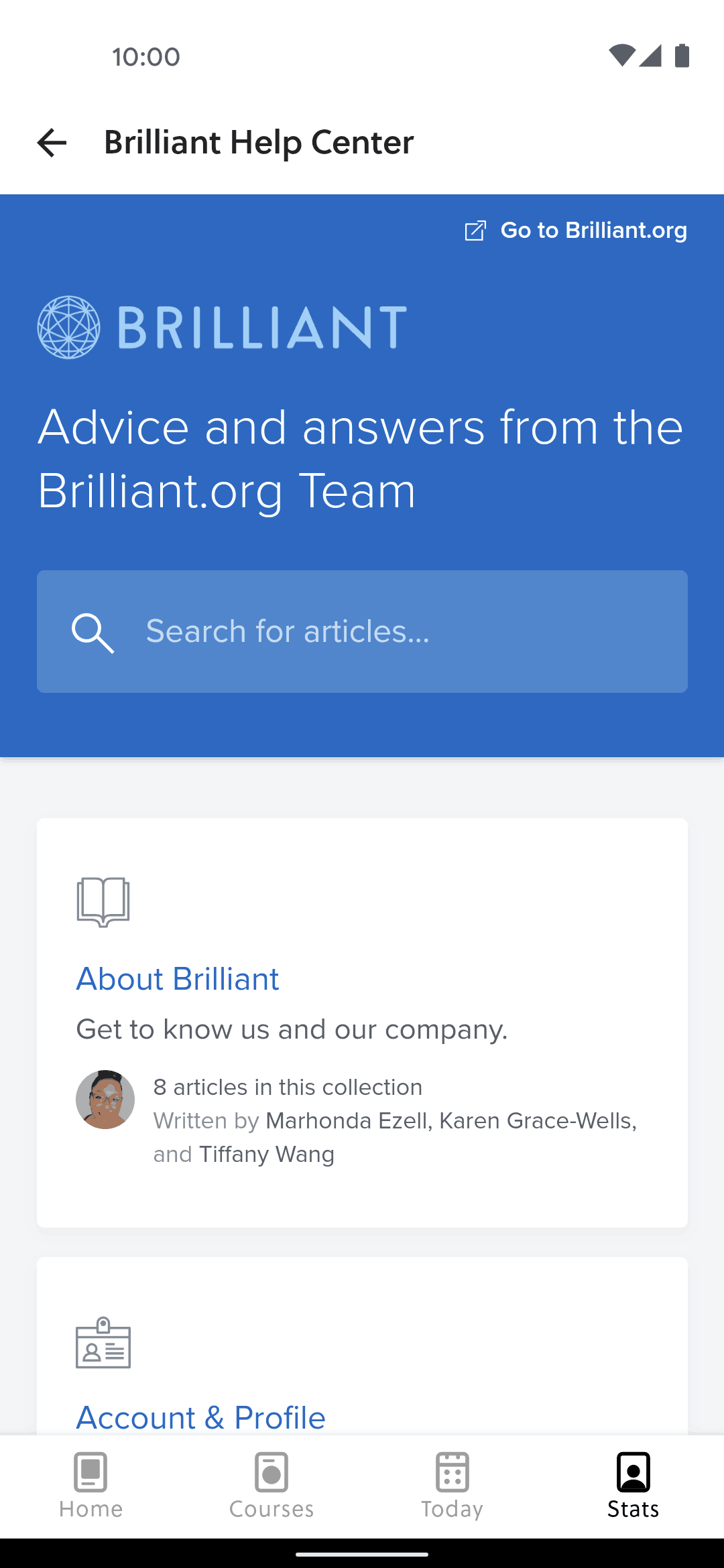 Brilliant Android Education interface screenshot 14