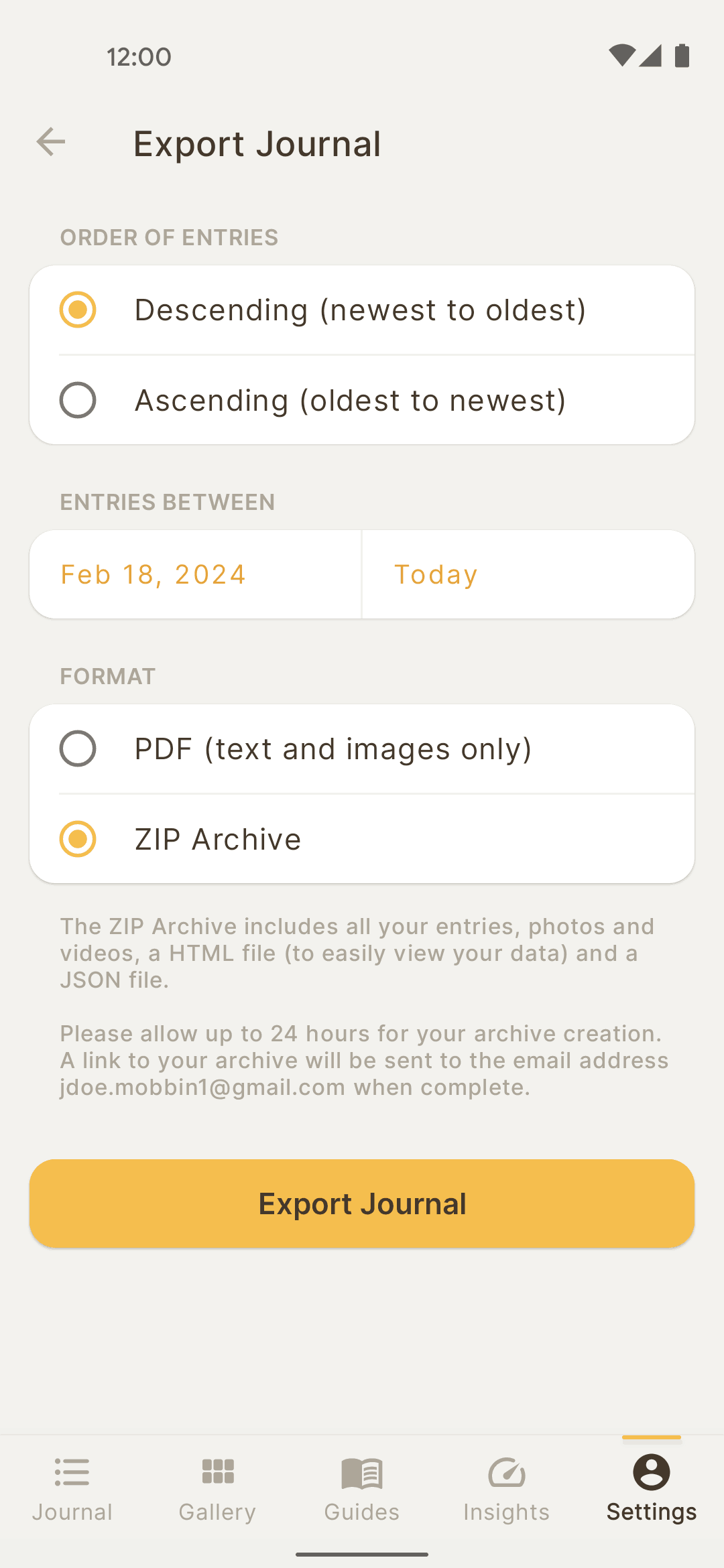5 Minute Journal Android Health & Fitness interface screenshot 6