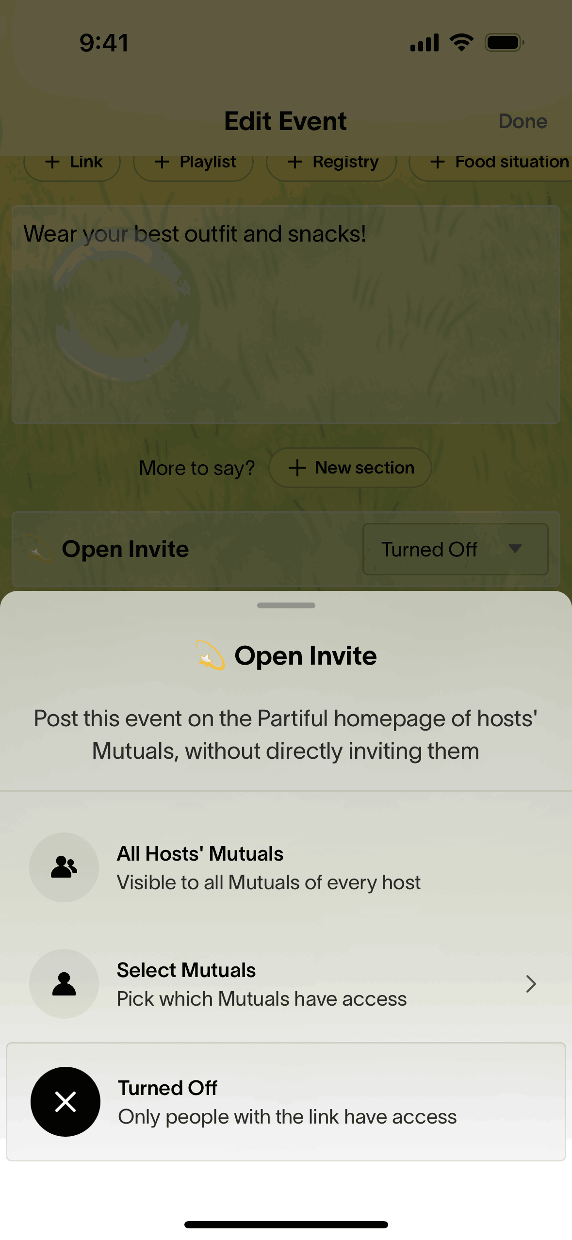Partiful iOS Lifestyle interface screenshot 13