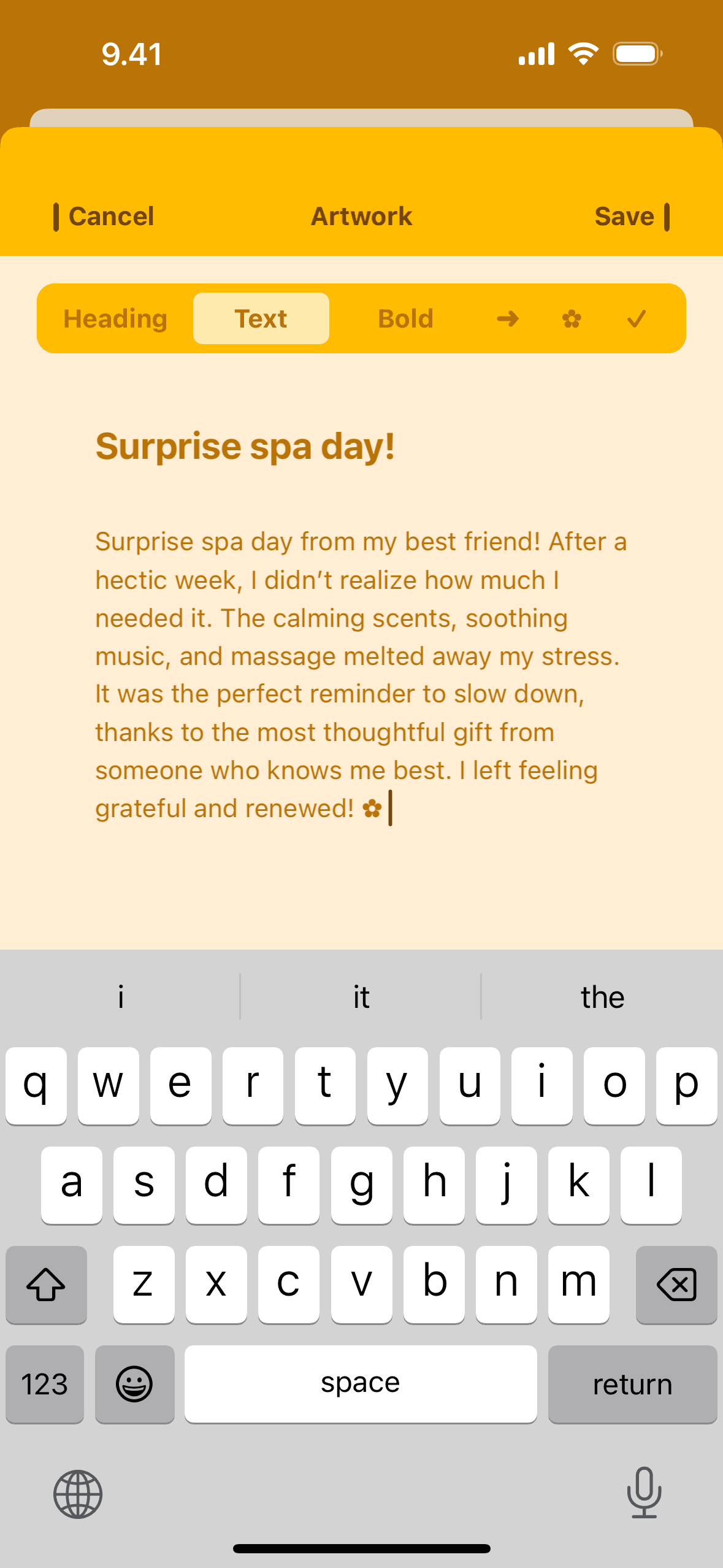 Bears Gratitude iOS Health & Fitness interface screenshot 6