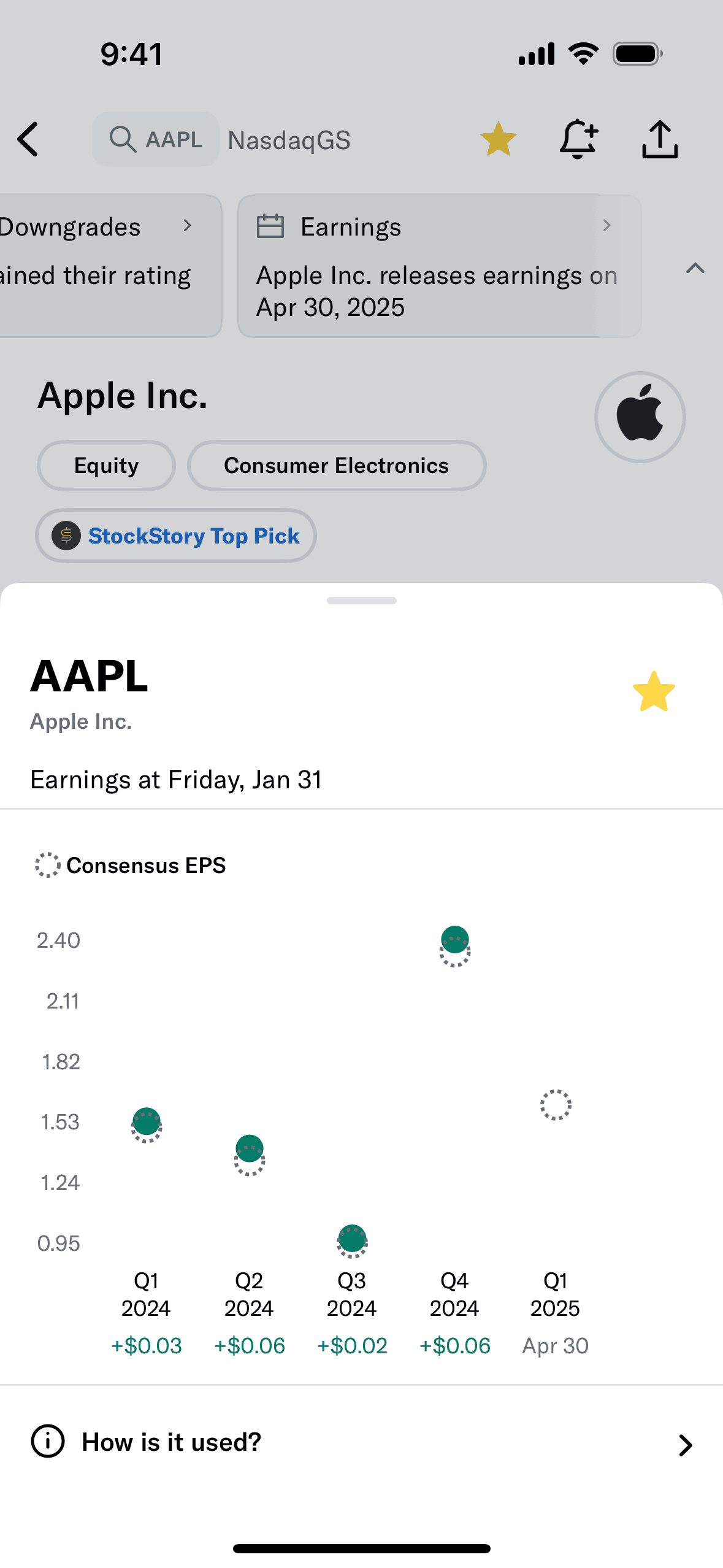 Yahoo Finance iOS Finance interface screenshot 5