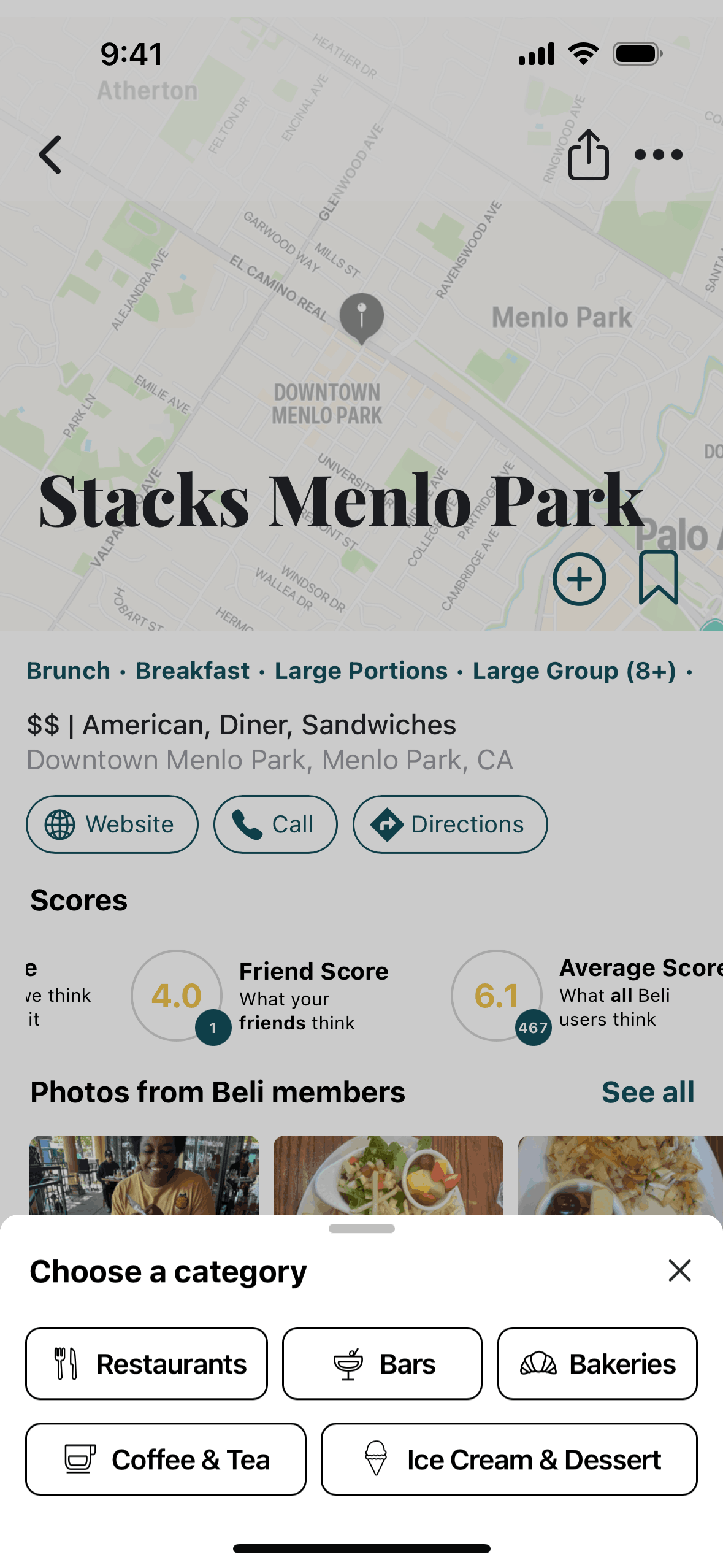 Beli iOS Food & Drink interface screenshot 23