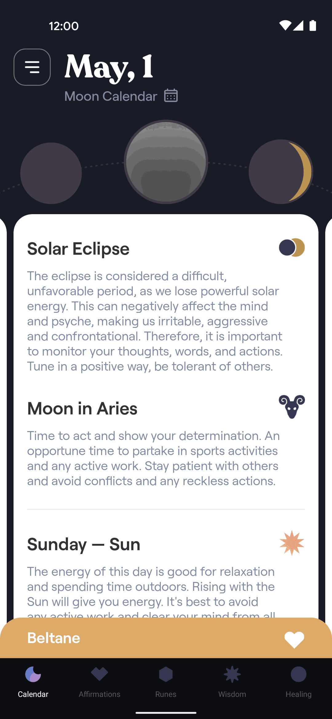 Moonly Android Lifestyle interface screenshot 15