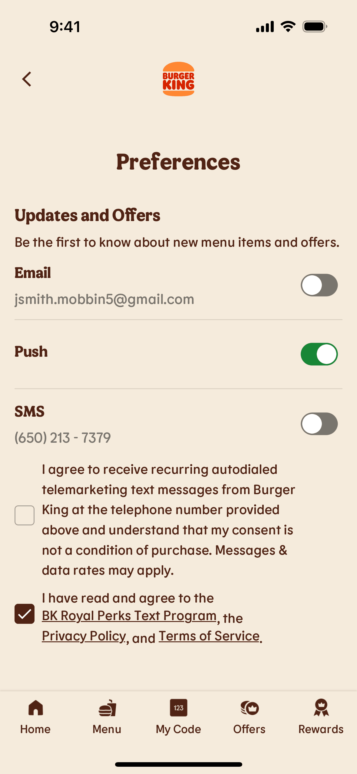 Burger King iOS Food & Drink interface screenshot 22