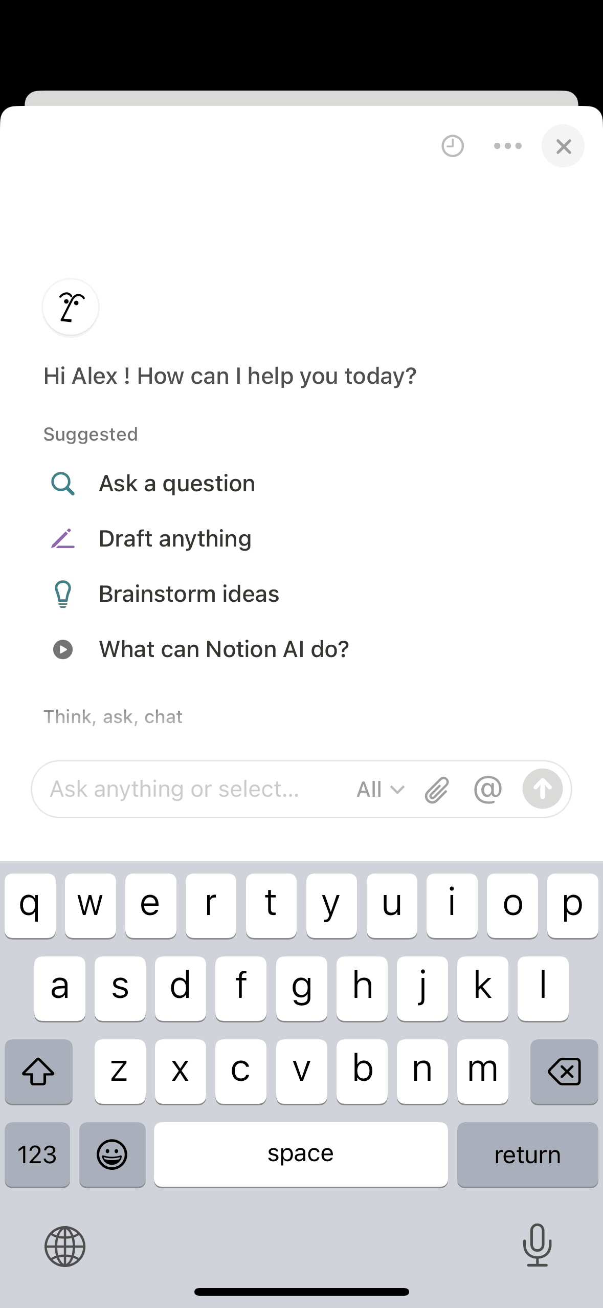 Notion iOS Collaboration interface screenshot 18