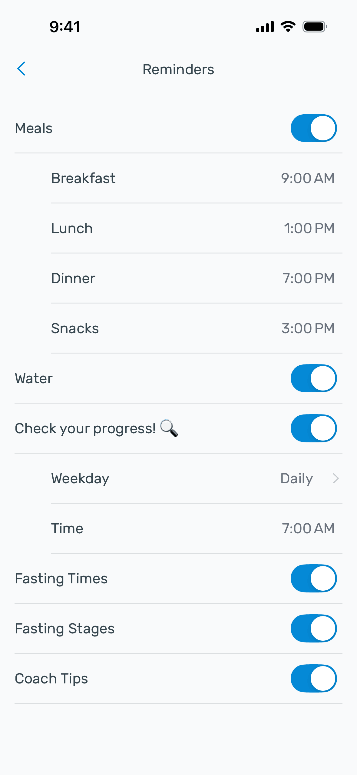 Yazio iOS Health & Fitness interface screenshot 17