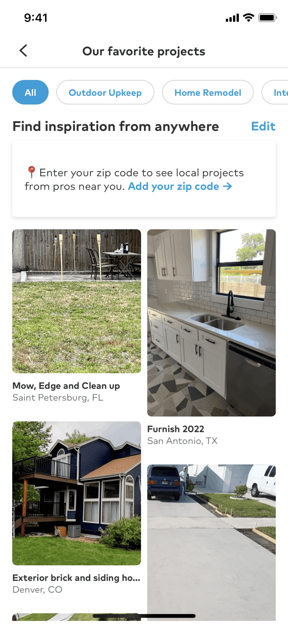 Thumbtack iOS Lifestyle interface screenshot 6
