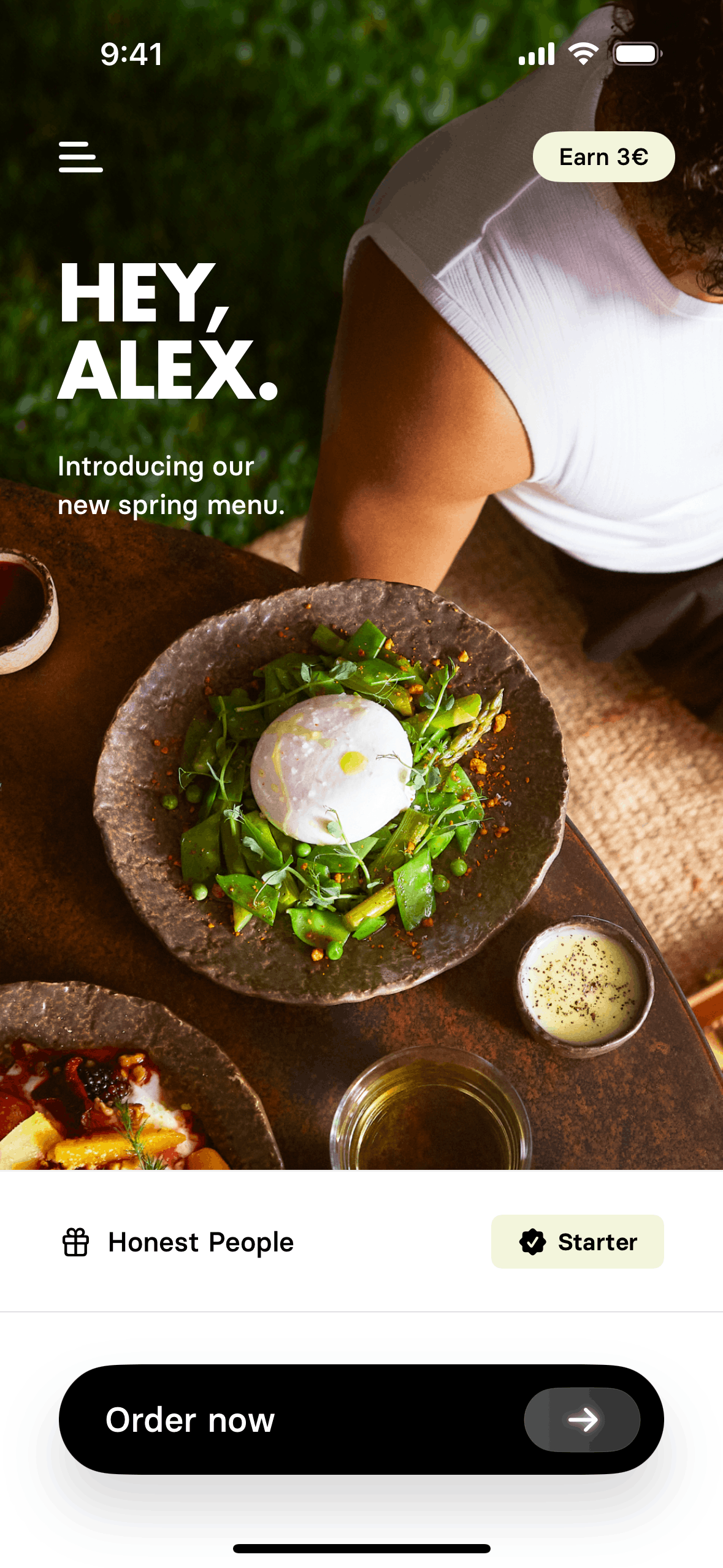 Honest Greens iOS Food & Drink interface screenshot 1