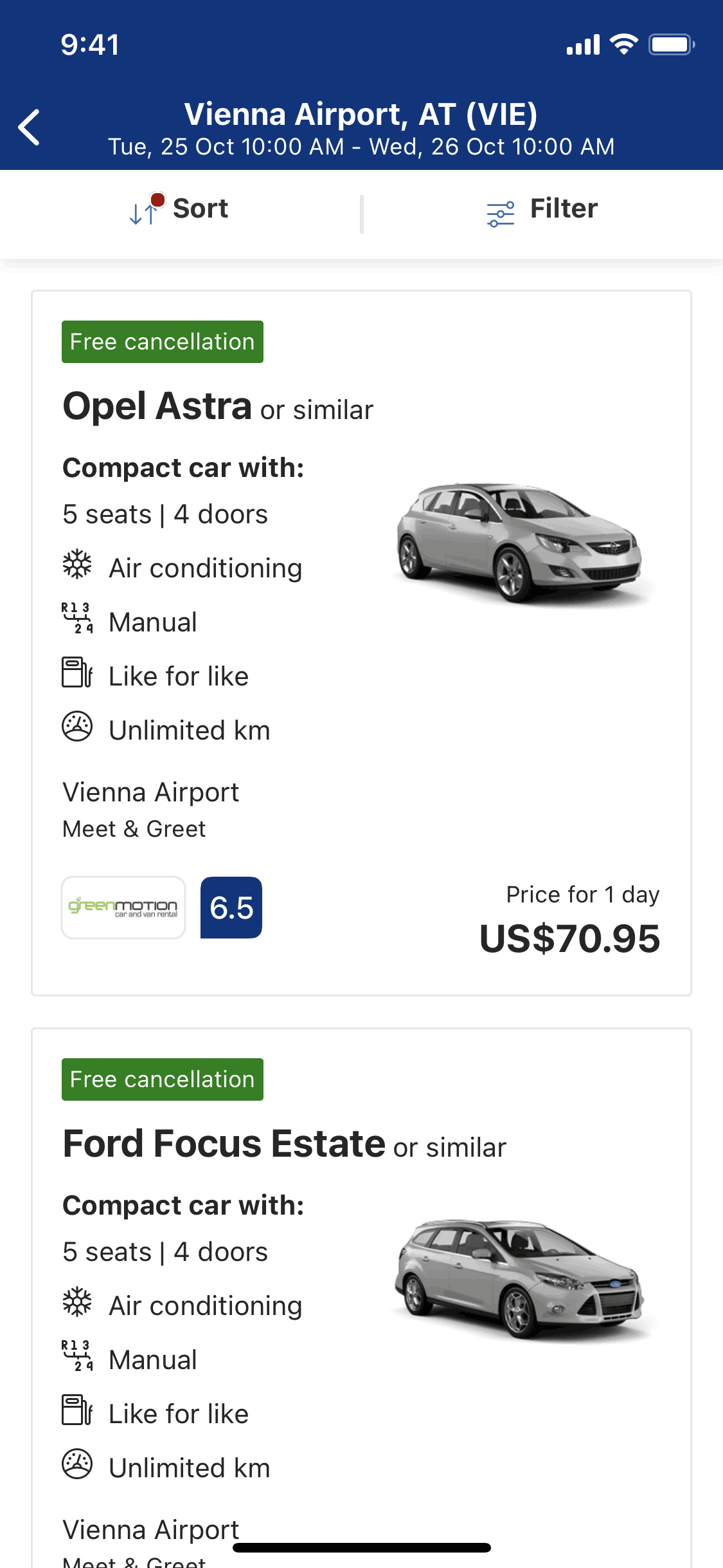 Booking.com iOS Travel & Transportation interface screenshot 2