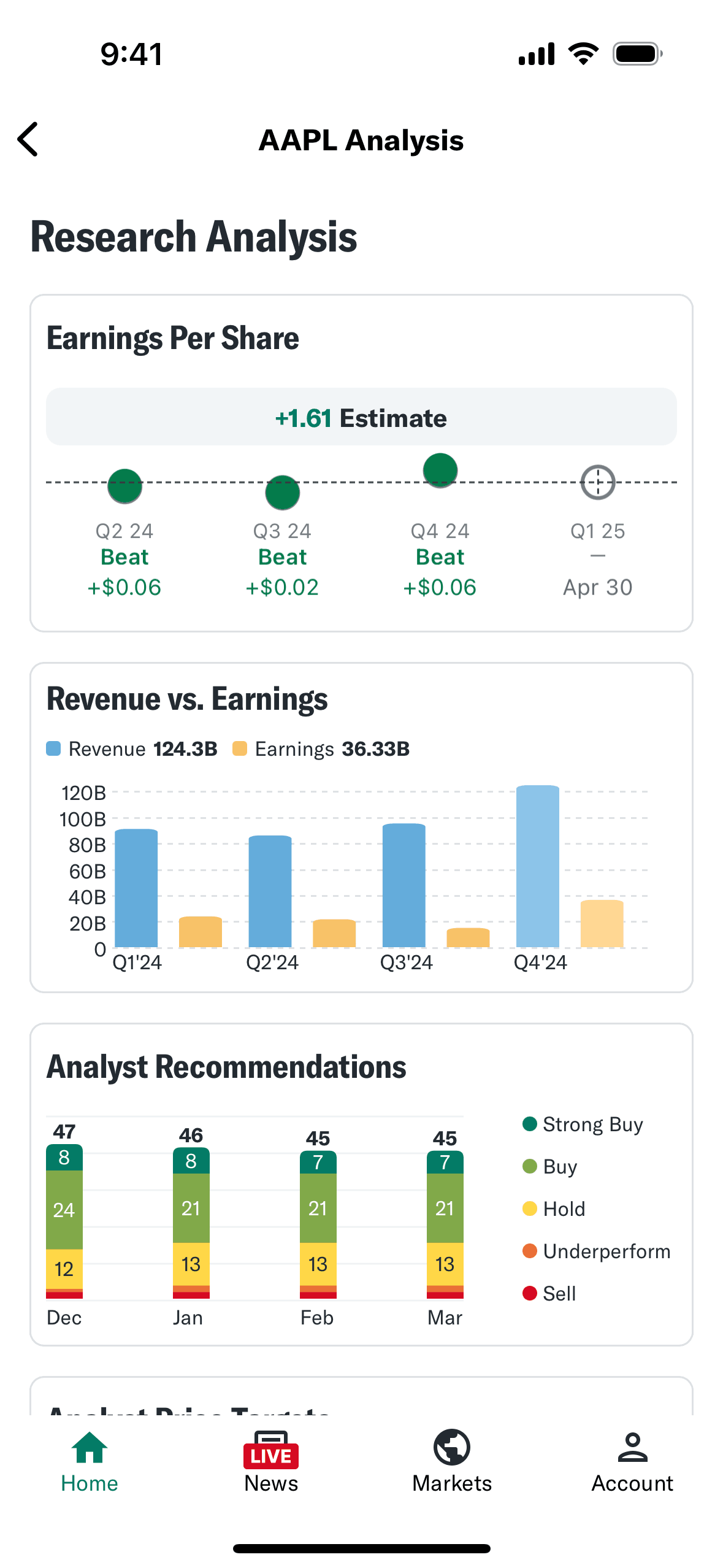 Yahoo Finance iOS Finance interface screenshot 22