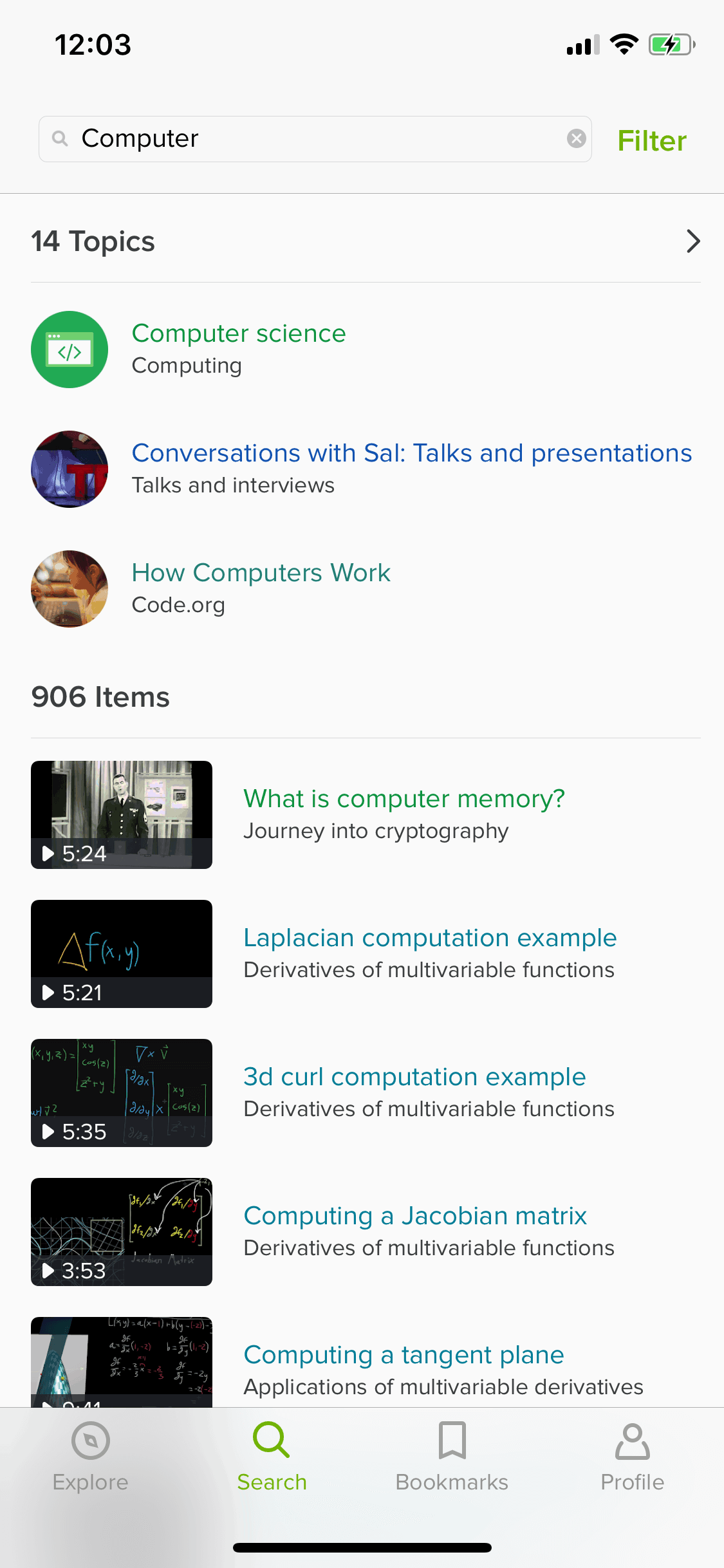 Khan Academy iOS Education interface screenshot 15