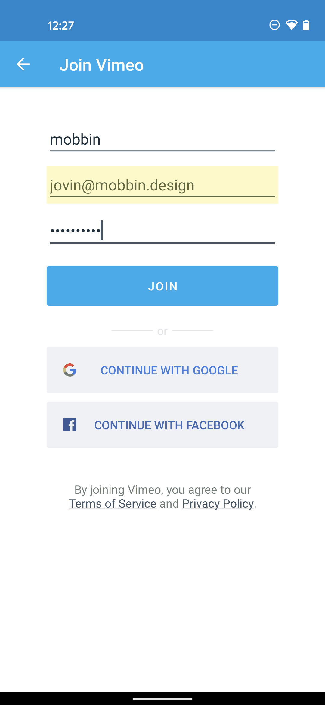 Vimeo Android Photo & Video interface screenshot 7