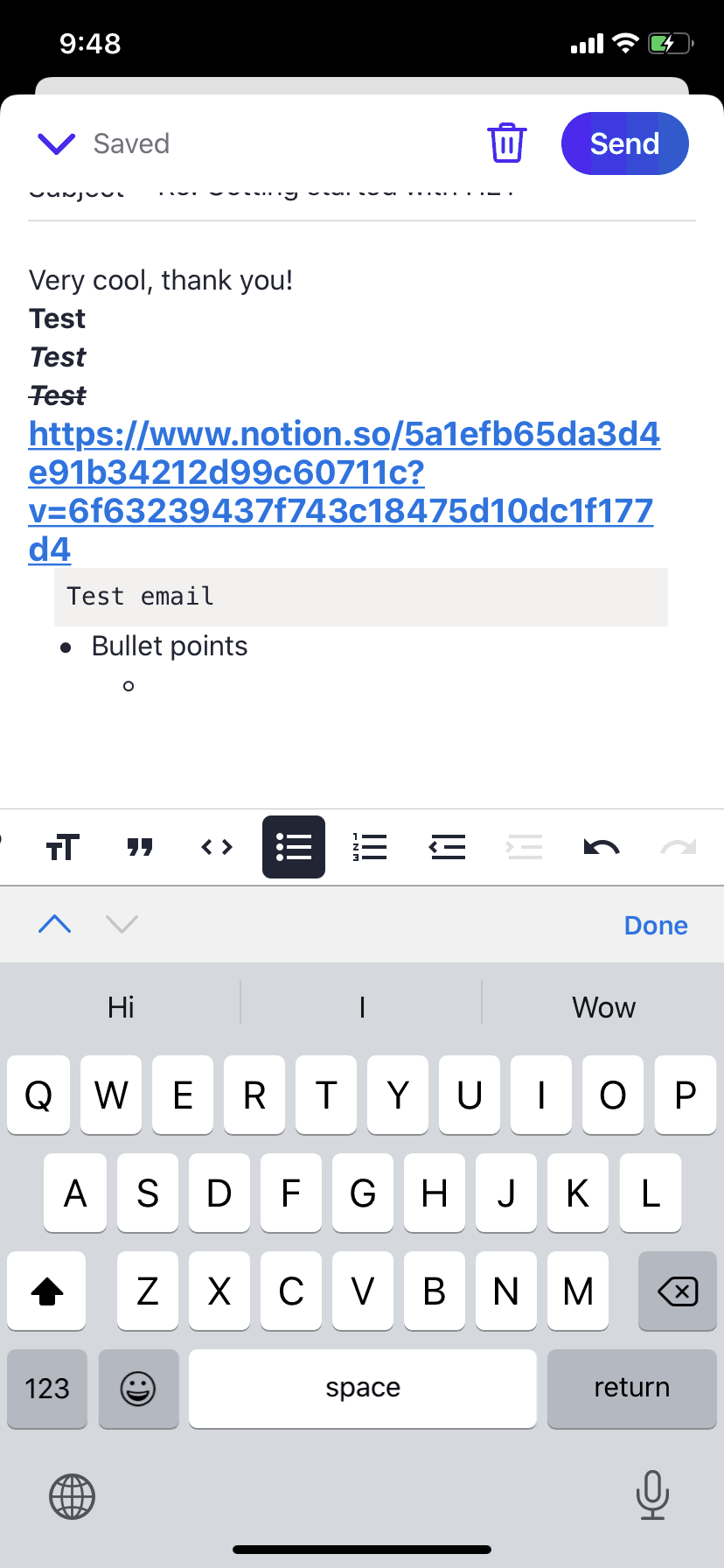 HEY iOS Productivity interface screenshot 22