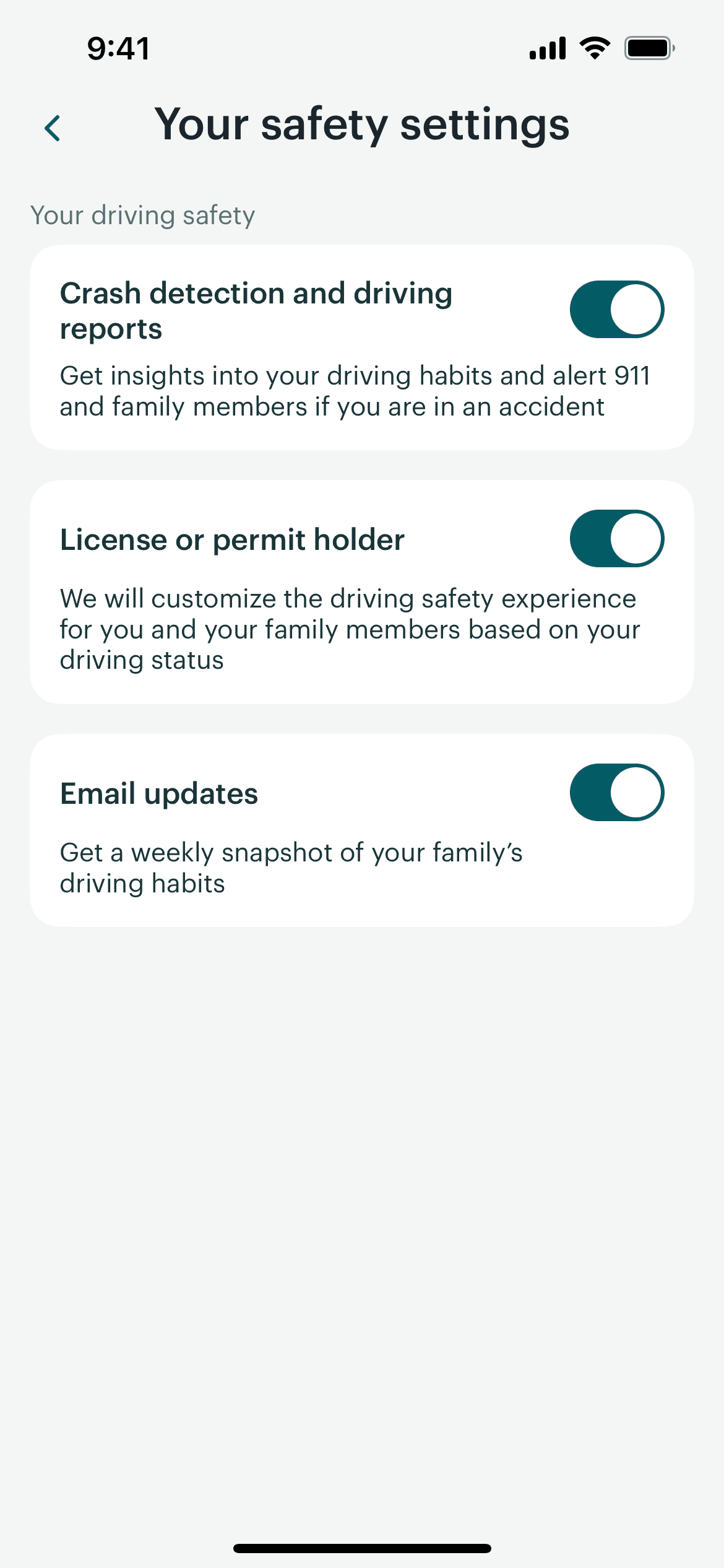 Greenlight iOS Finance interface screenshot 23