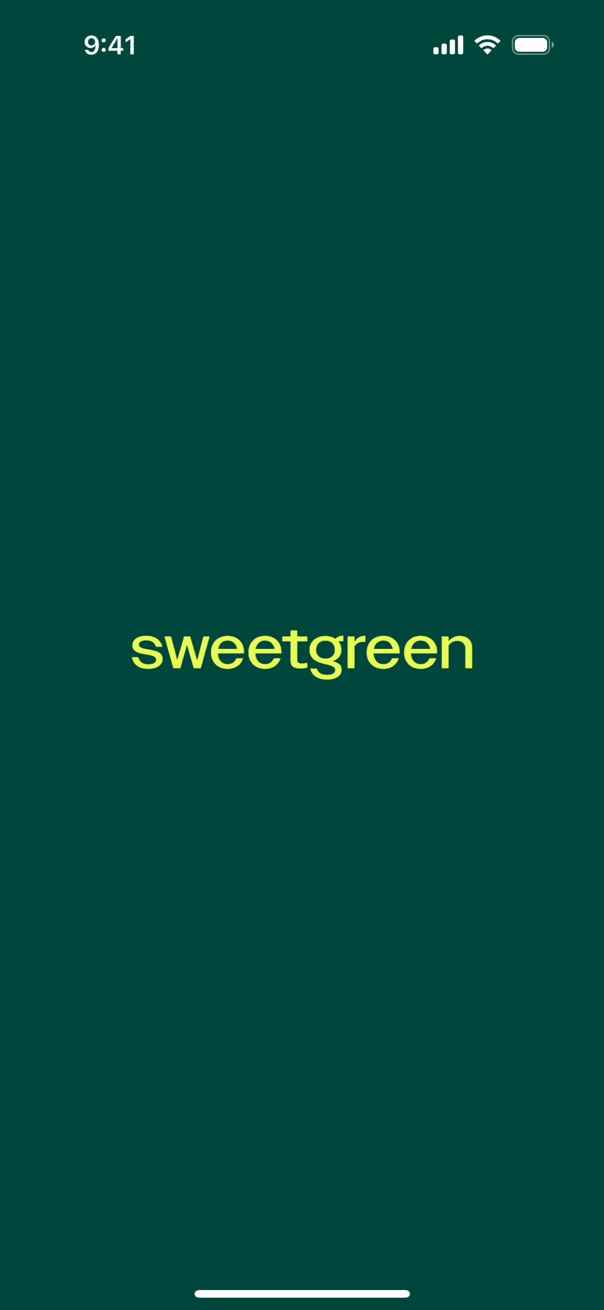 sweetgreen iOS Food & Drink interface screenshot 1
