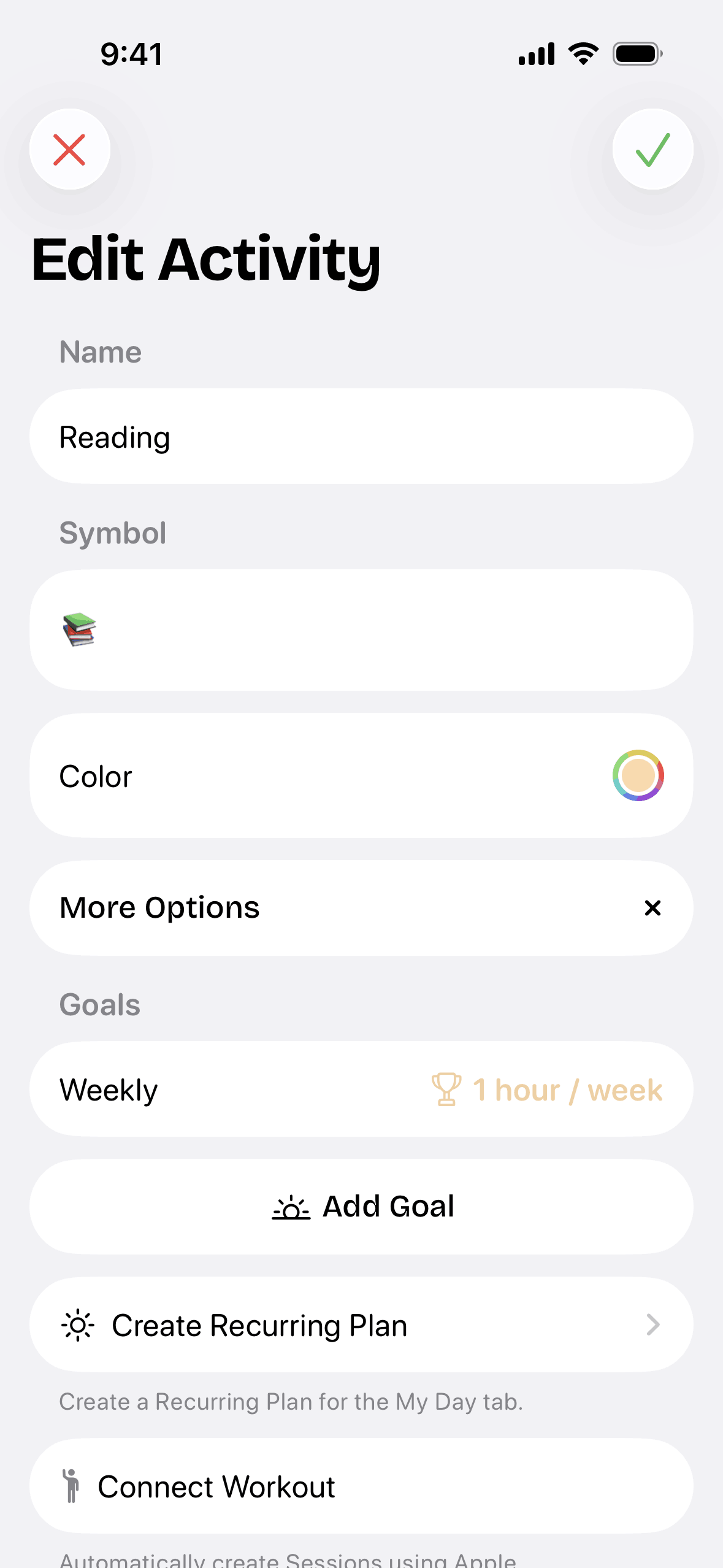 timespent iOS Productivity interface screenshot 9