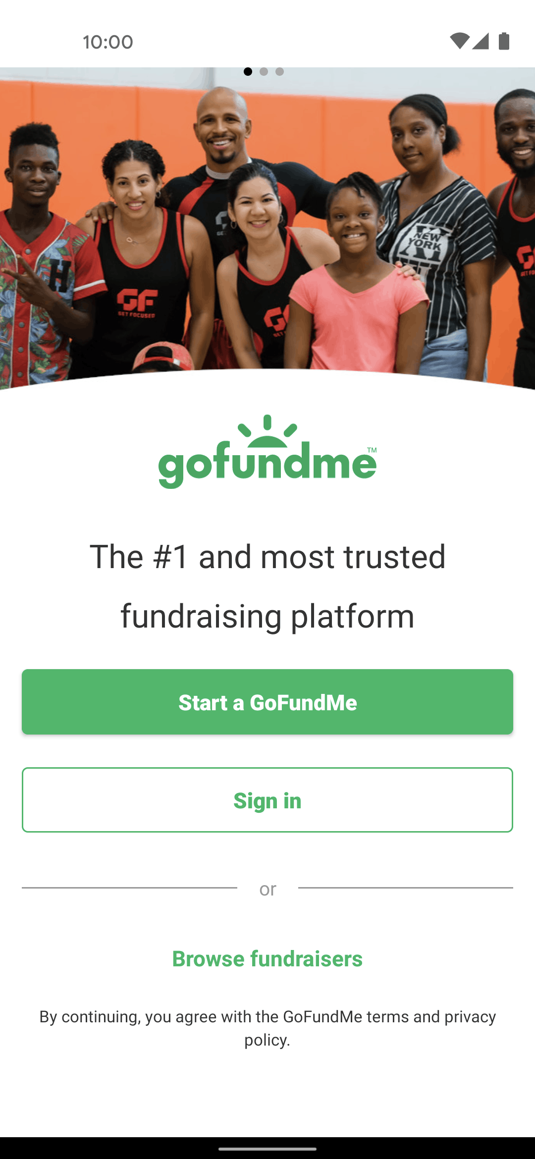 GoFundMe Android Social Networking interface screenshot 4