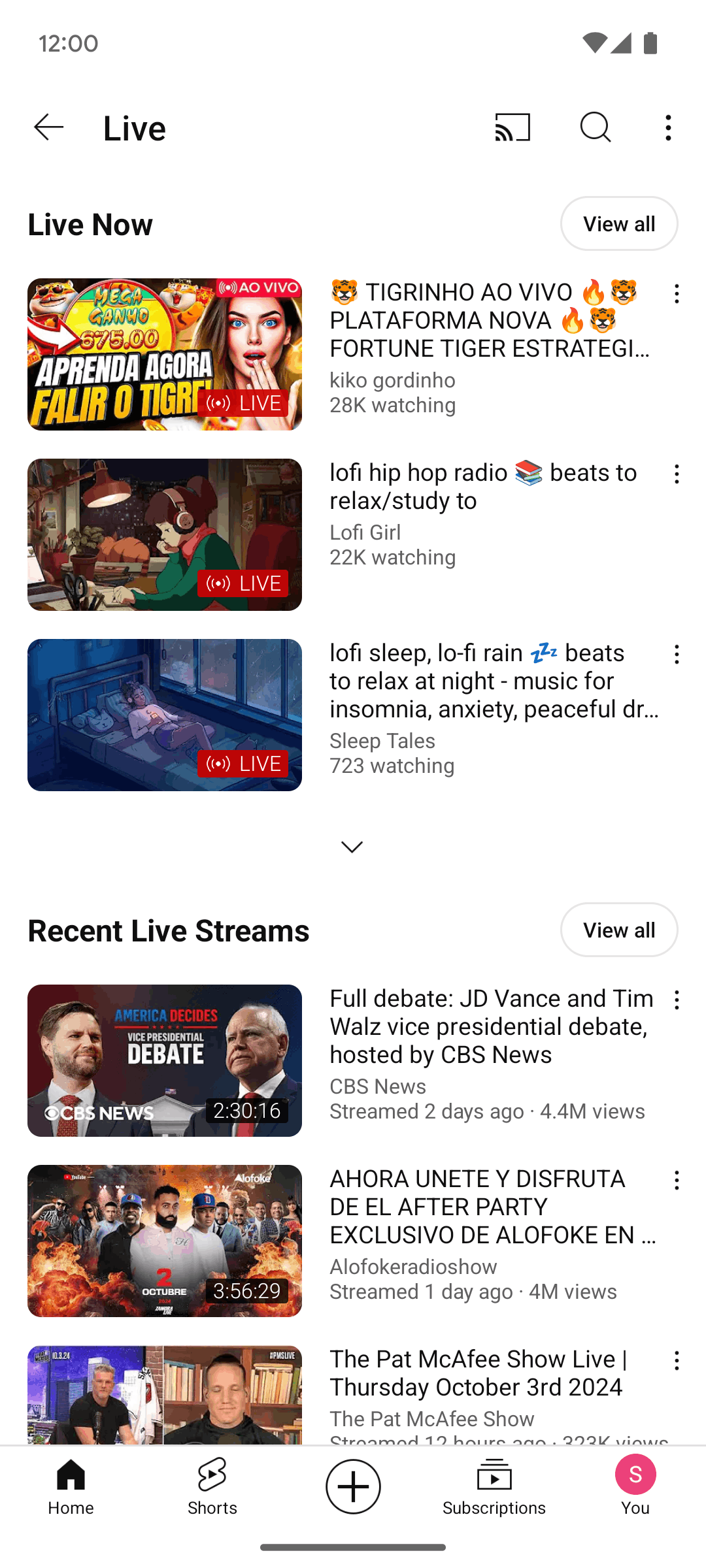 YouTube Android Photo & Video interface screenshot 1