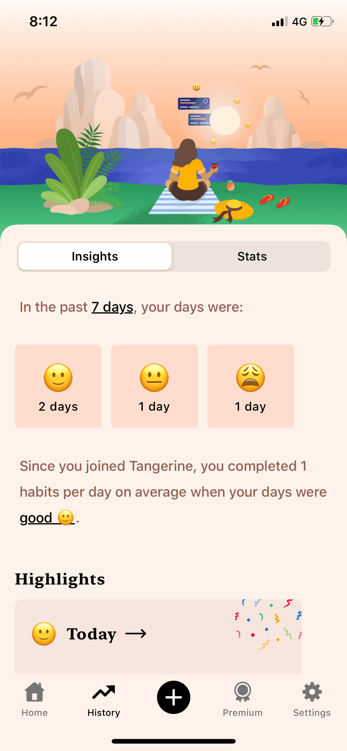 Tangerine iOS Health & Fitness interface screenshot 22
