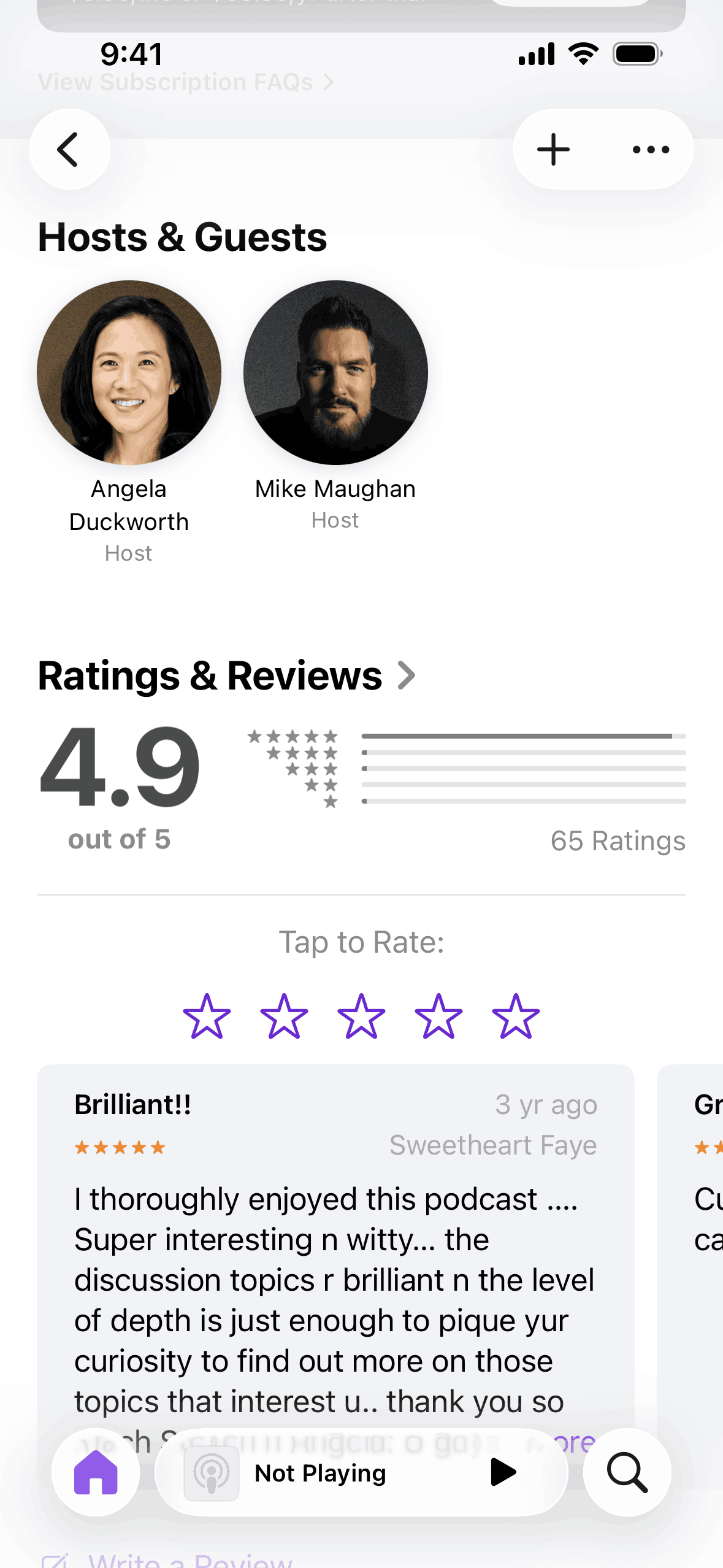 Apple Podcasts iOS Music & Audio interface screenshot 13