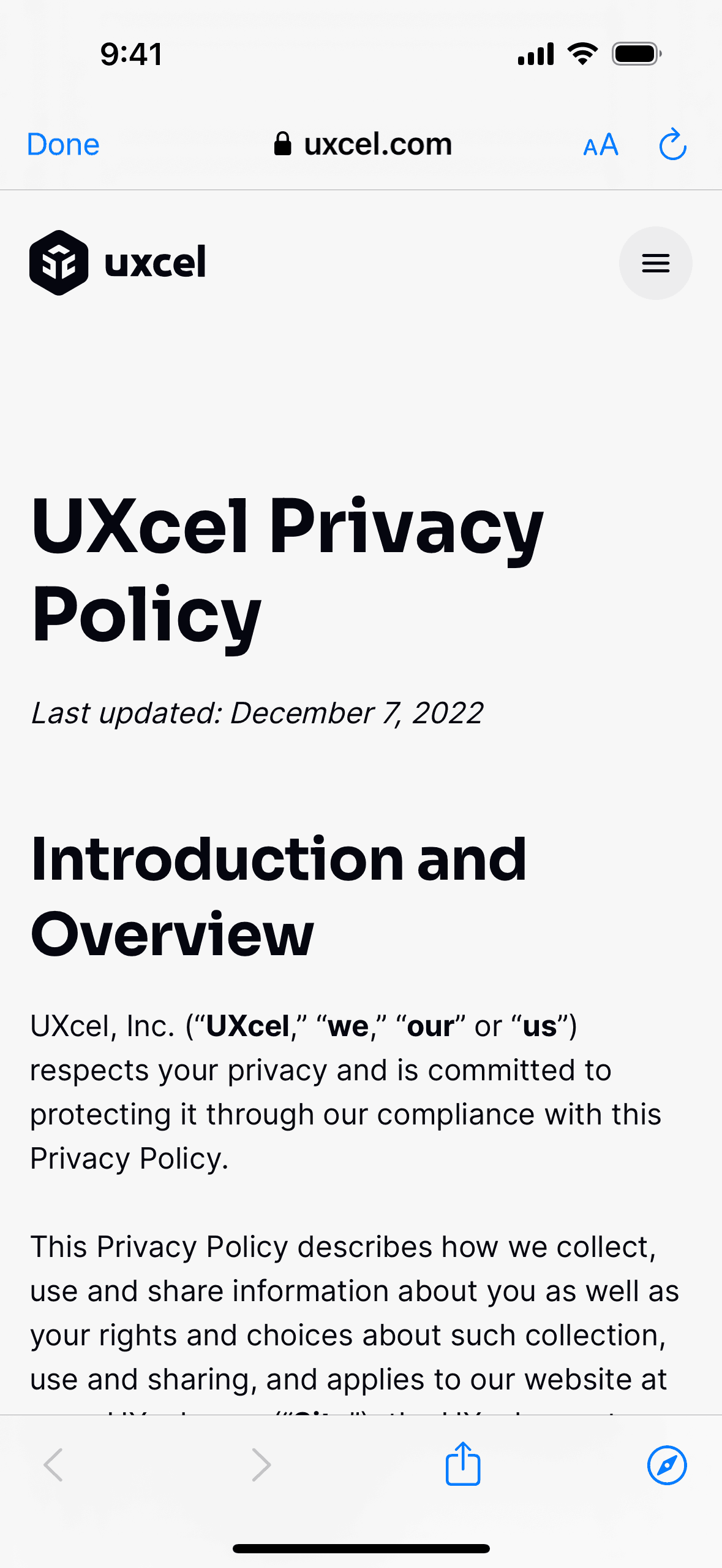 Uxcel Go iOS Education interface screenshot 5