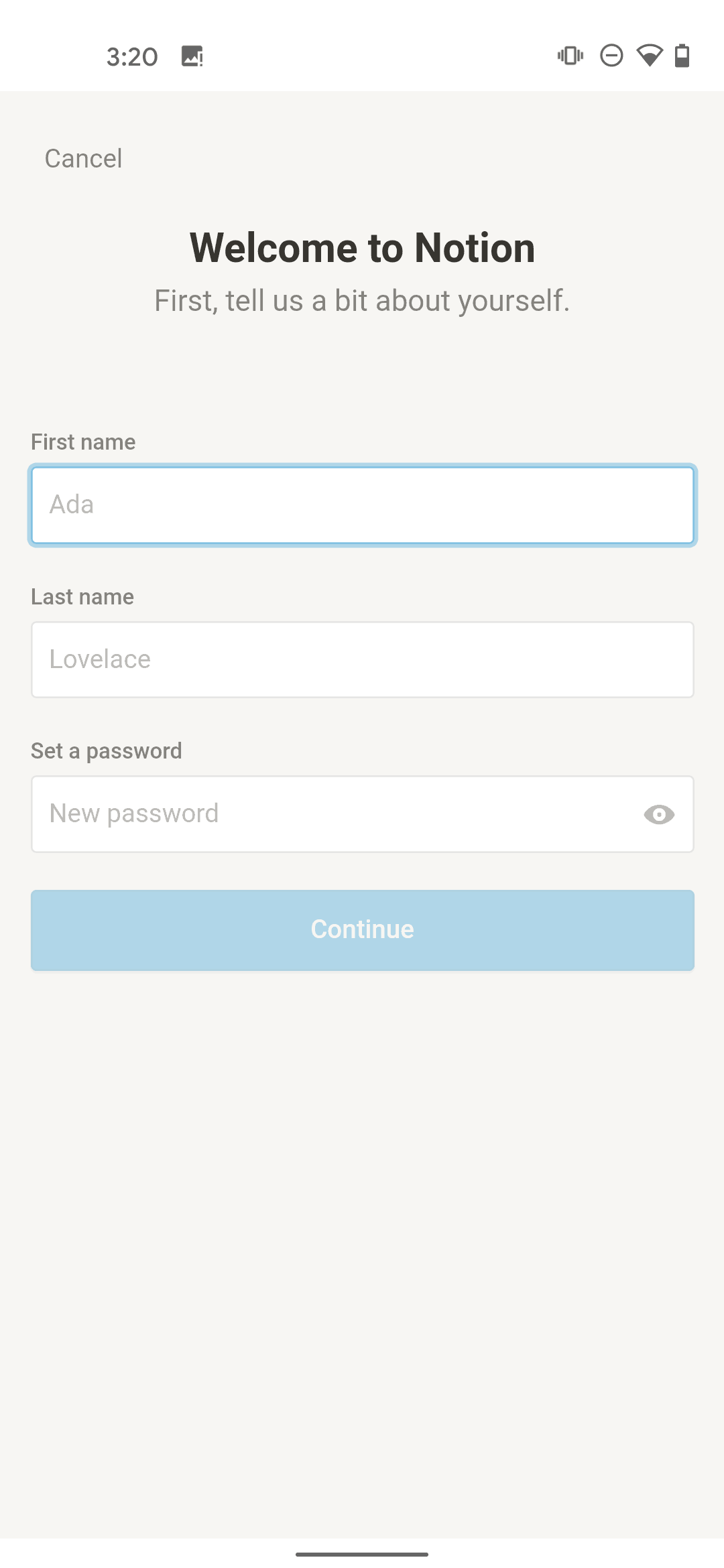 Notion Android Collaboration interface screenshot 5