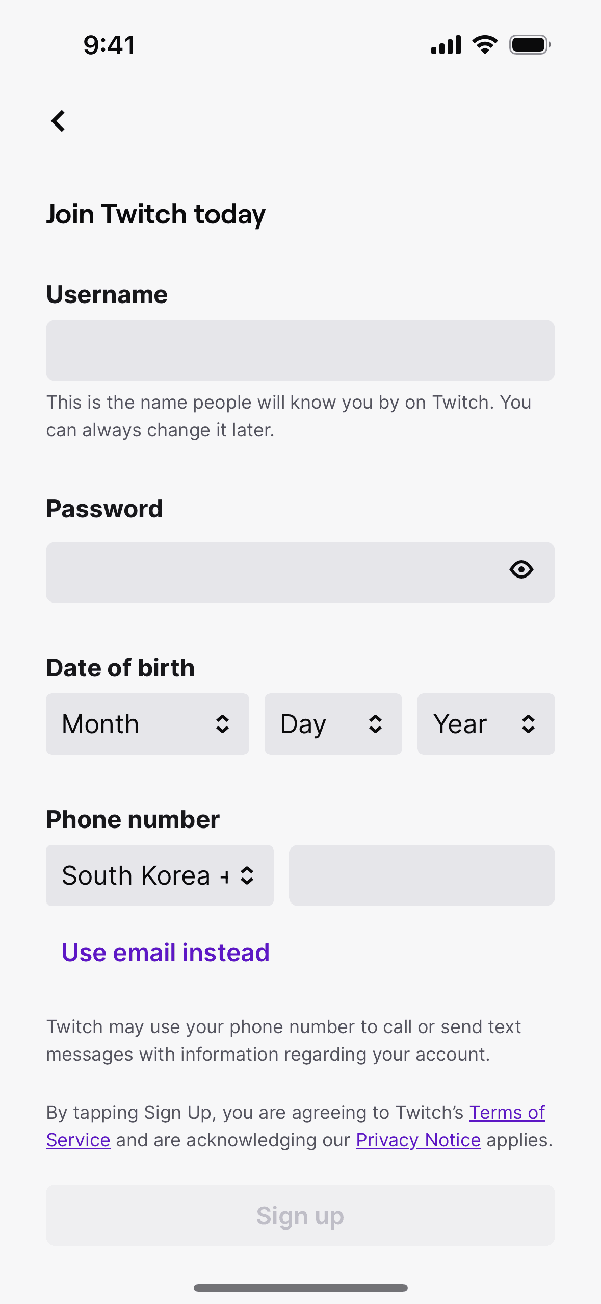 Twitch iOS Photo & Video interface screenshot 3