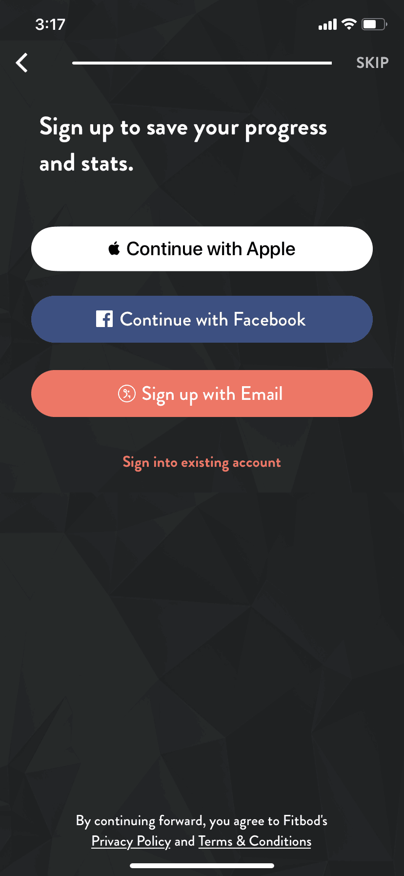 Fitbod iOS Health & Fitness interface screenshot 21