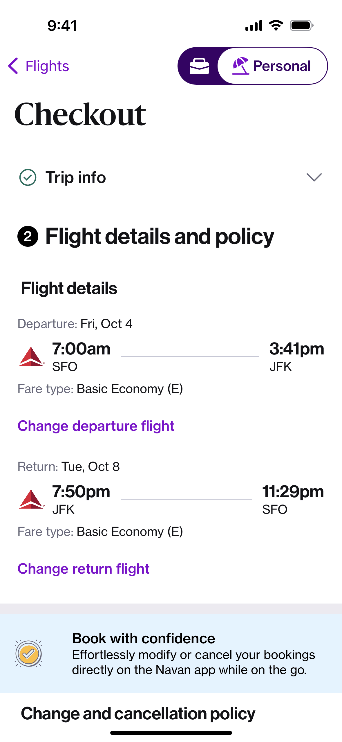 Navan iOS Business interface screenshot 4