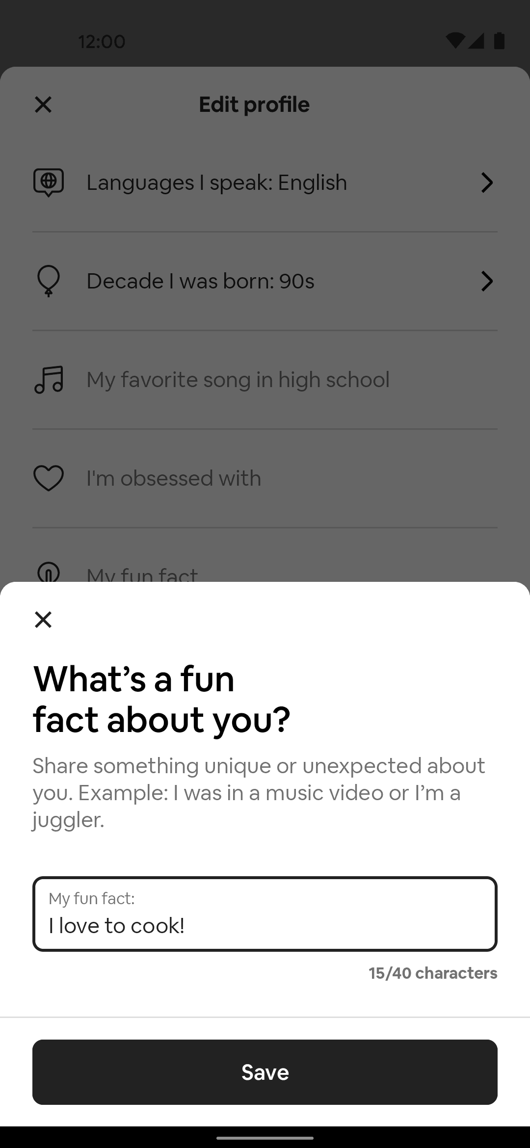 Airbnb Android UI design screenshot