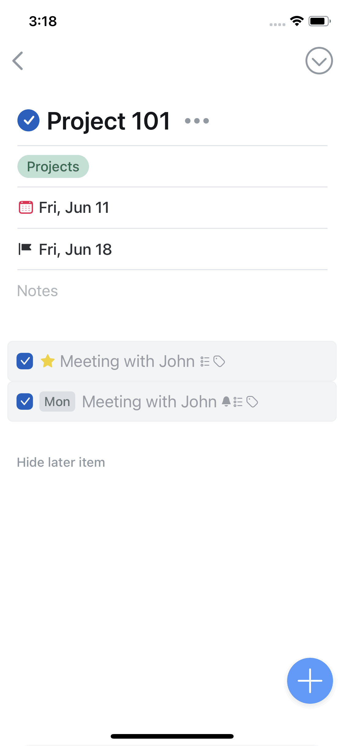 Things 3 iOS Productivity interface screenshot 1