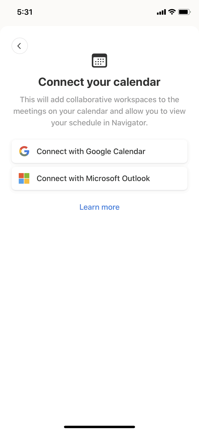 Navigator iOS Productivity interface screenshot 5