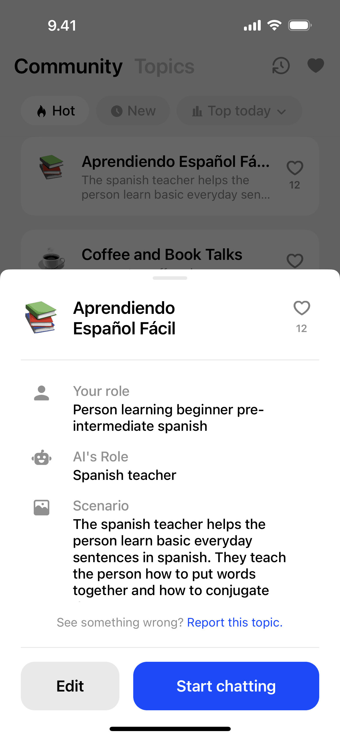Speak iOS Education interface screenshot 2