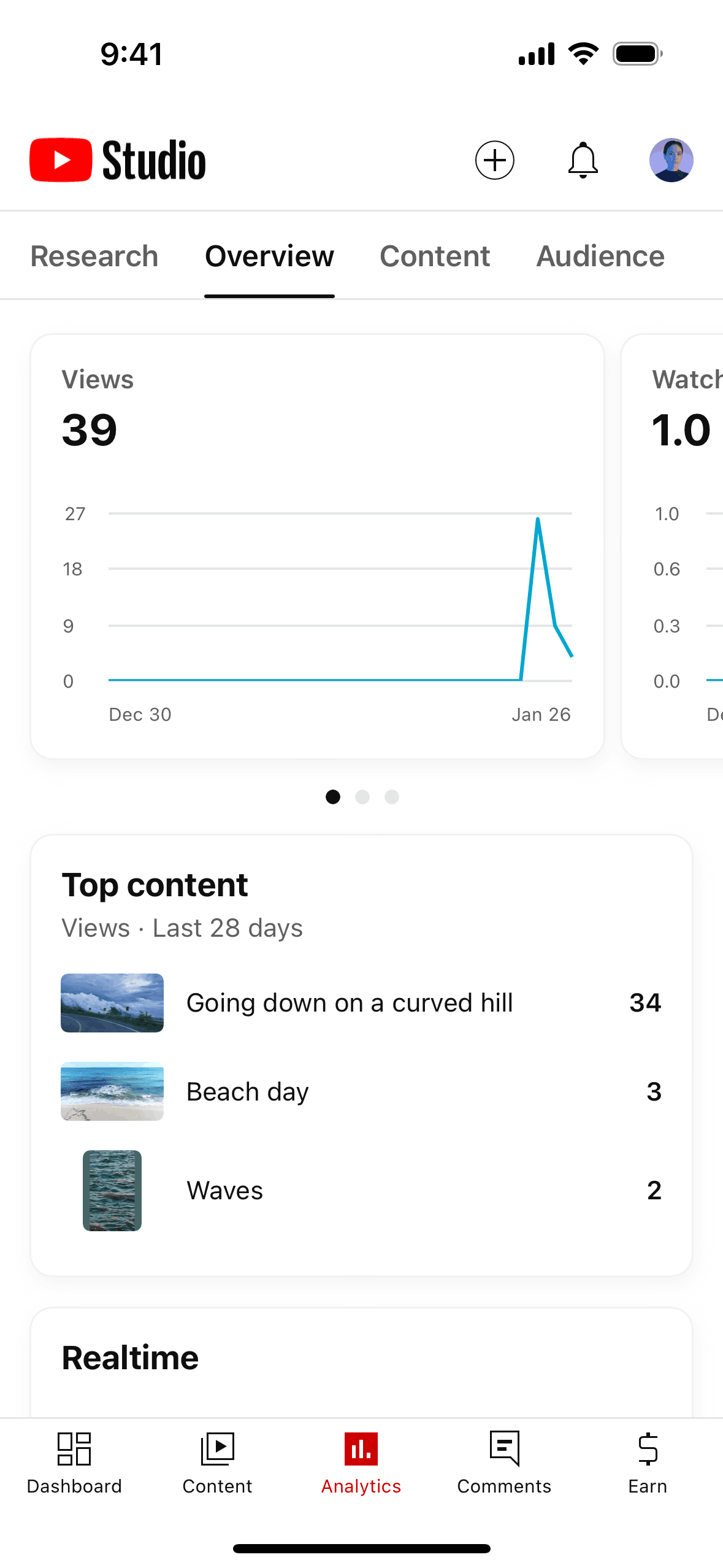 YouTube Studio iOS Photo & Video interface screenshot 2
