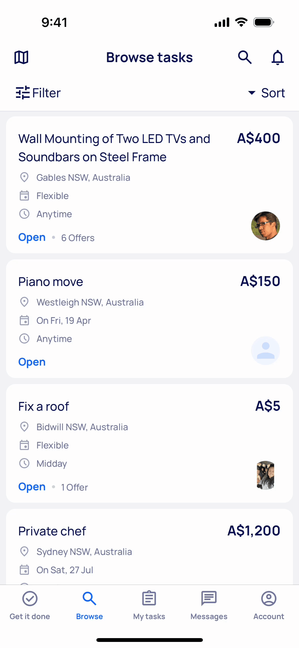 Airtasker iOS Jobs & Recruitment interface screenshot 5