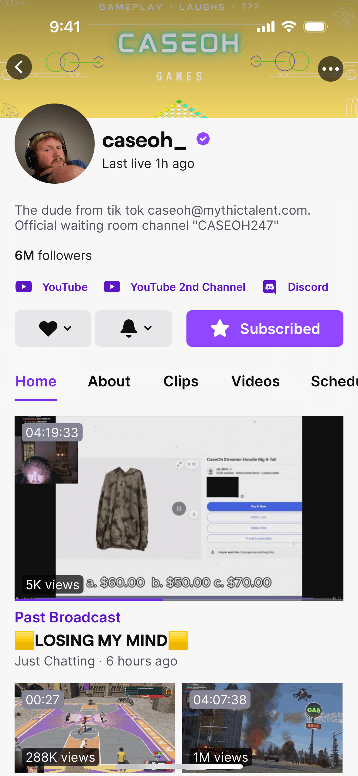 Twitch iOS Photo & Video interface screenshot 2