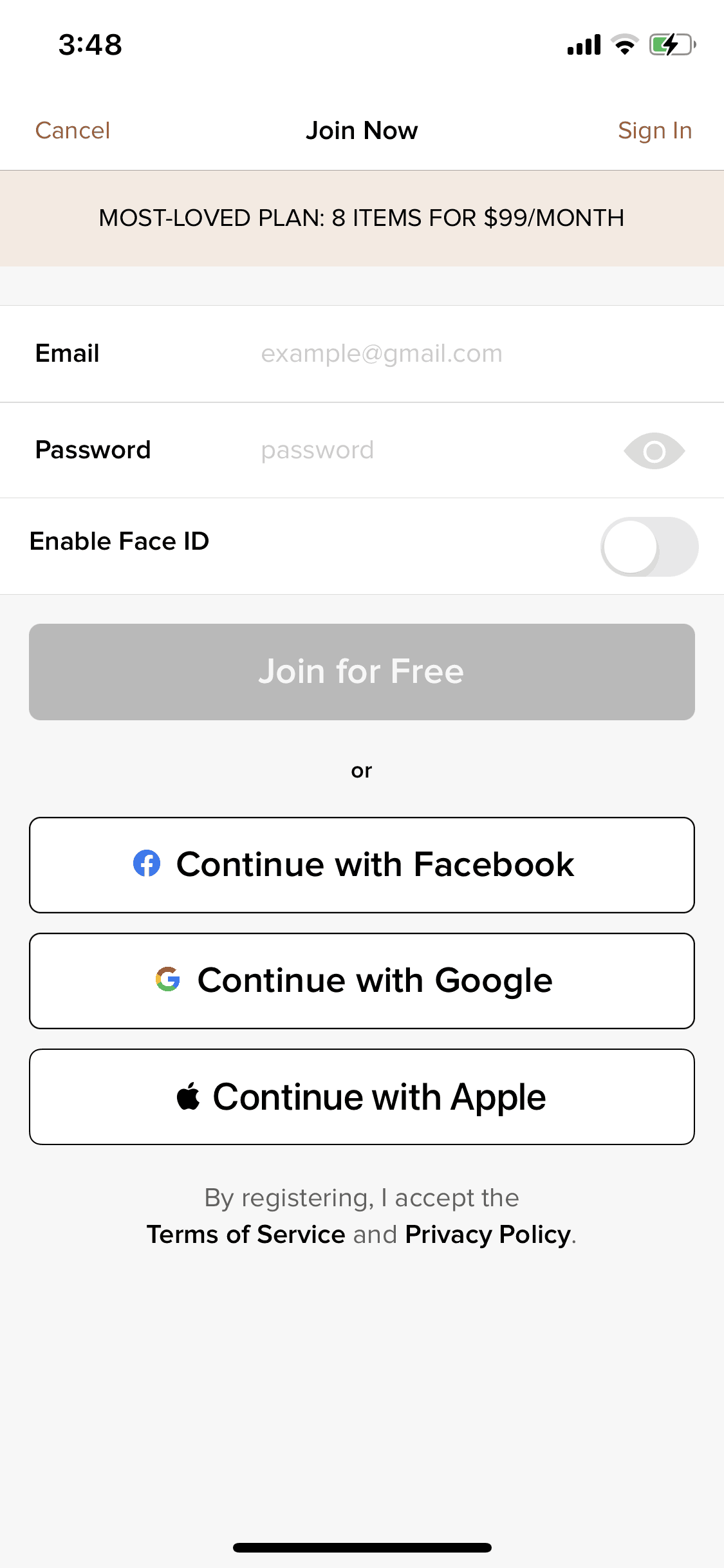 Rent the Runway iOS Shopping interface screenshot 6