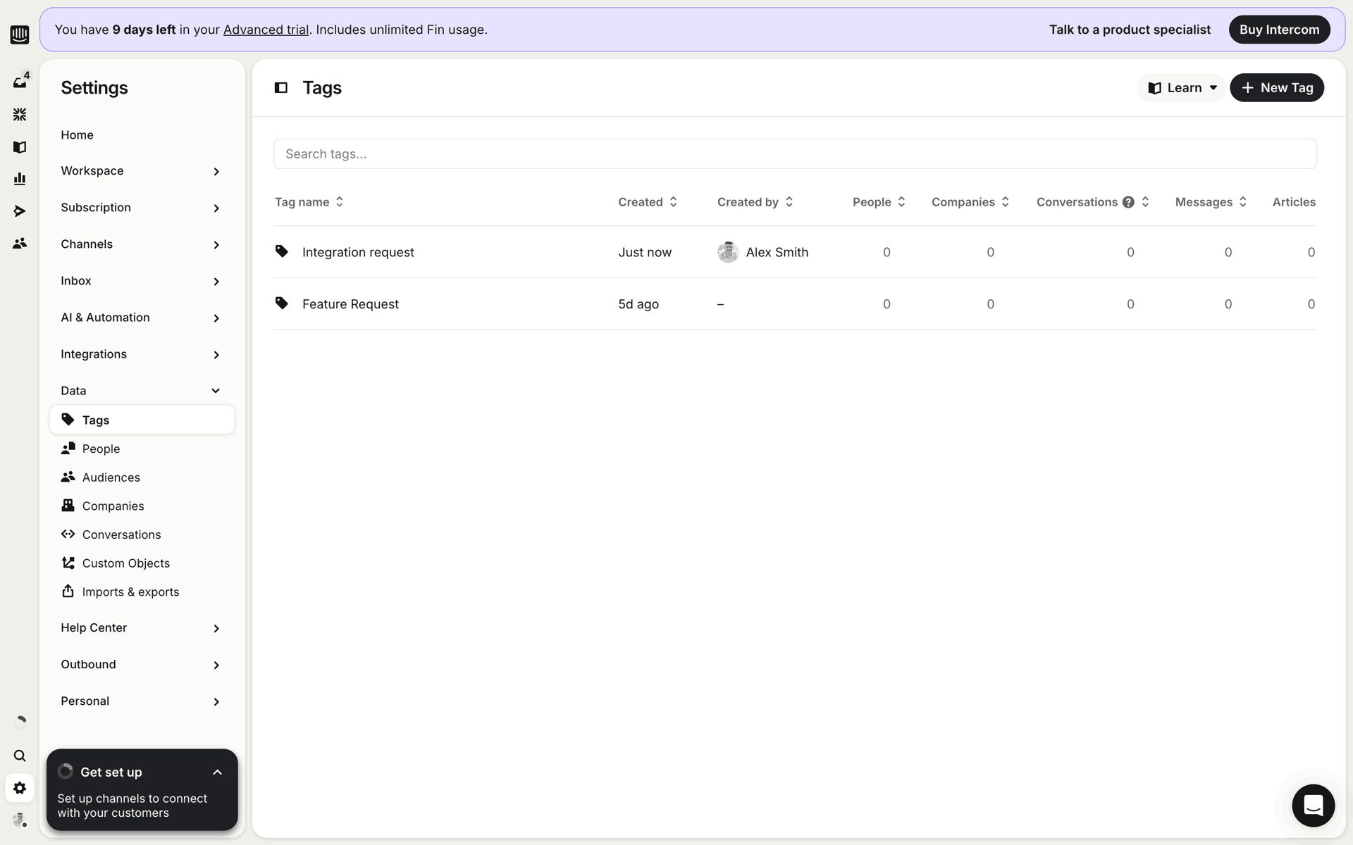 Intercom Web Business interface screenshot 5