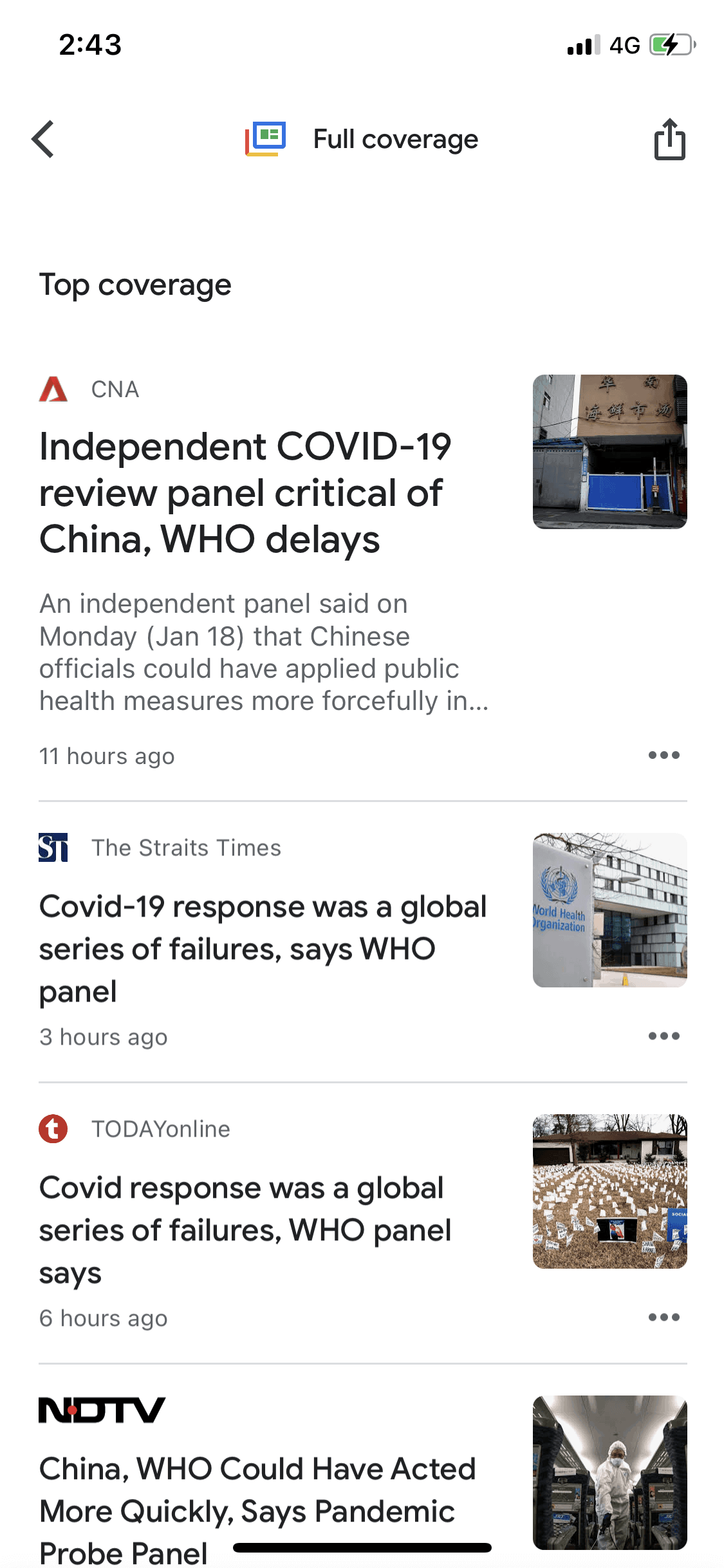 Google News iOS News interface screenshot 10