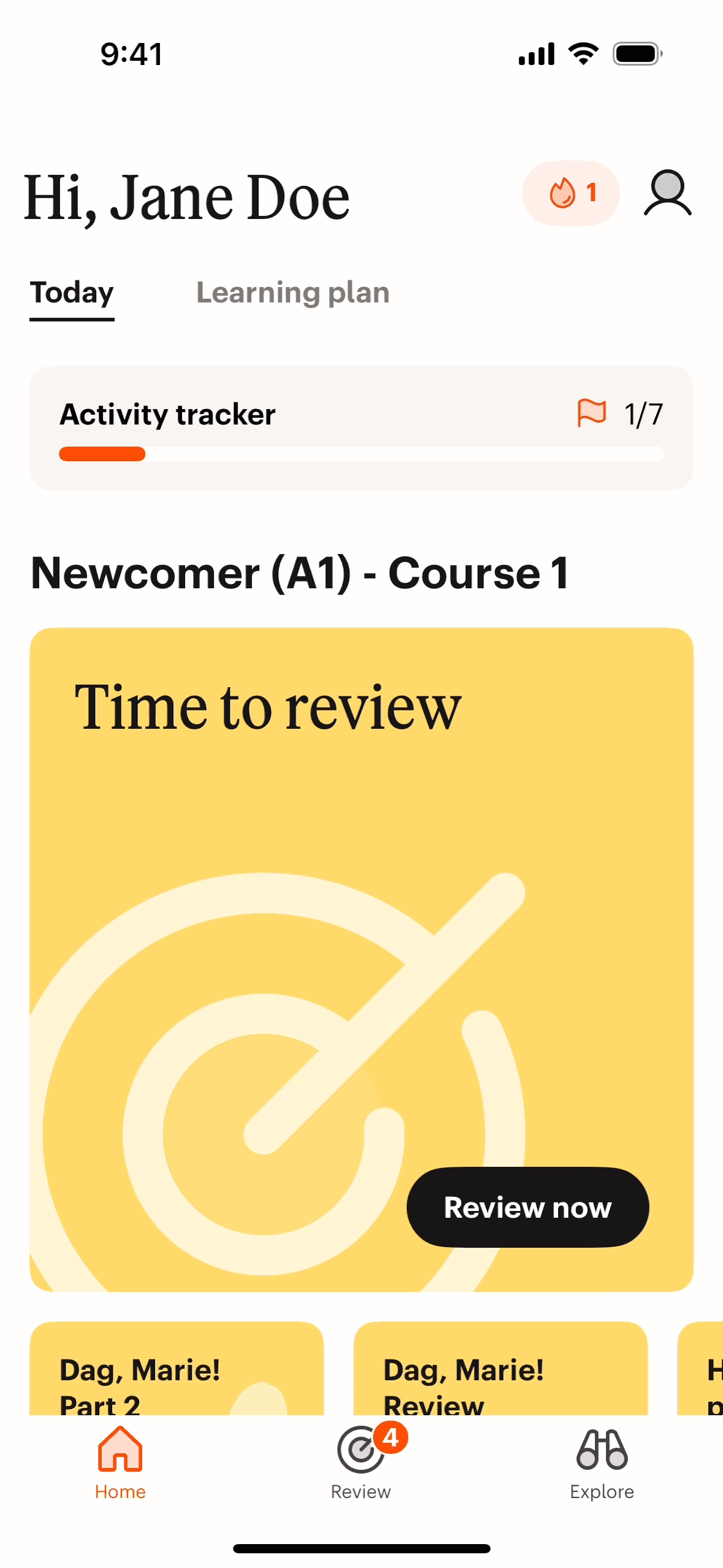 Babbel iOS Education interface screenshot 2