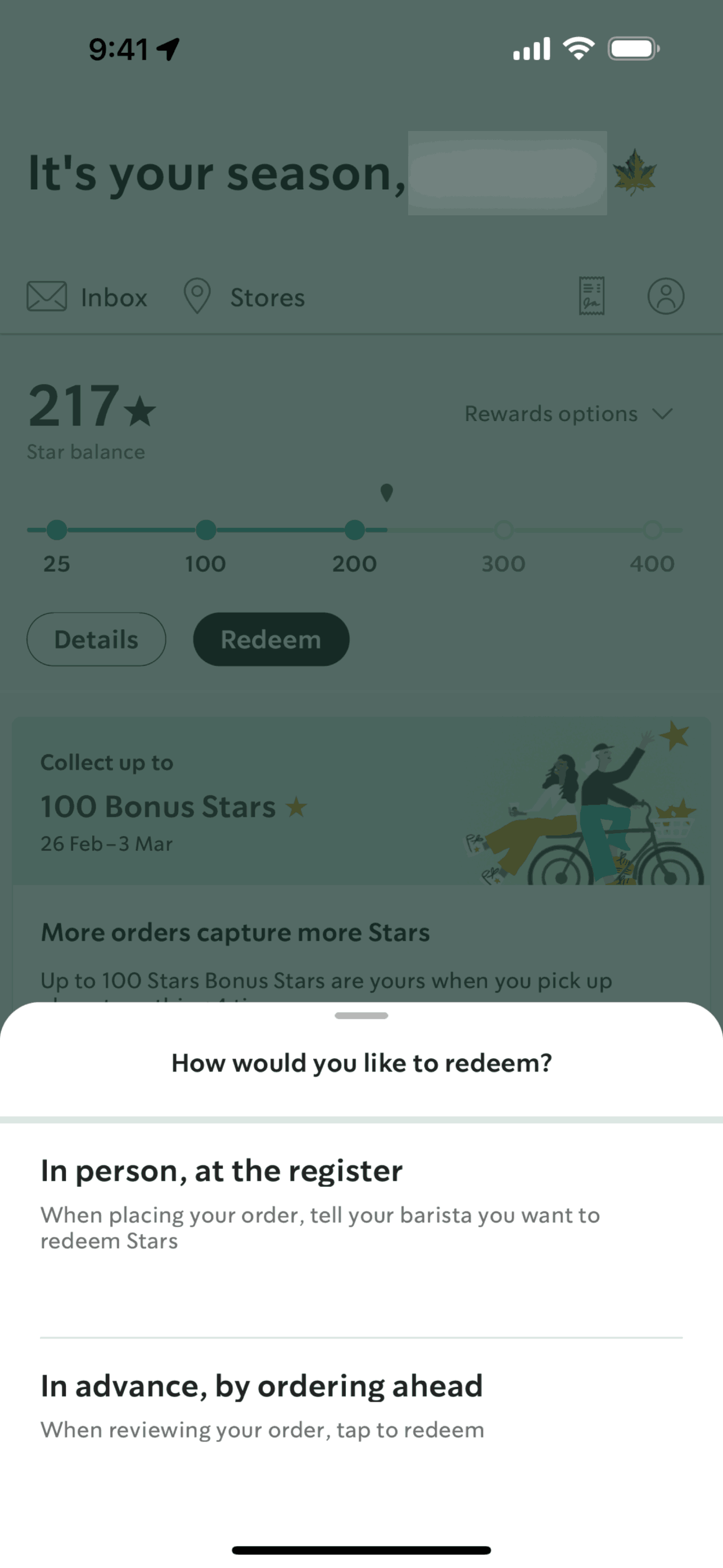 Starbucks iOS Food & Drink interface screenshot 4