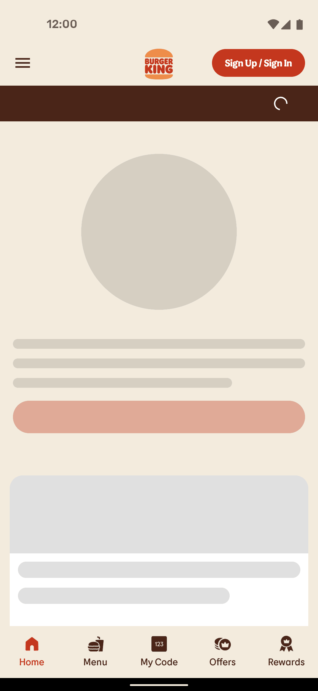 Burger King Android Food & Drink interface screenshot 4