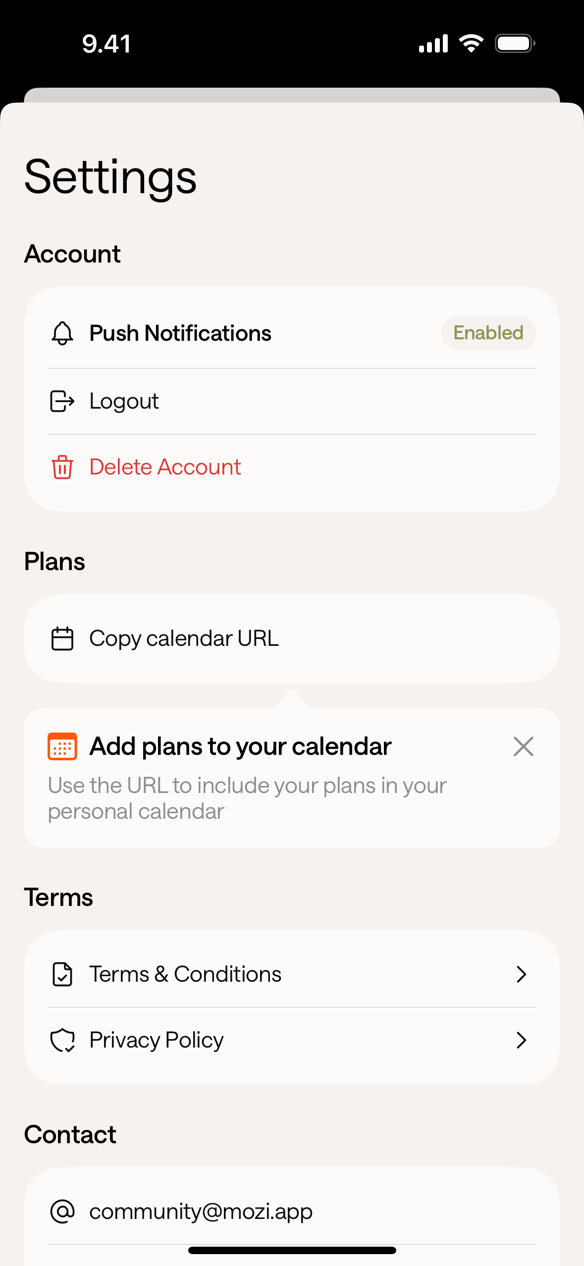 Mozi iOS Social Networking interface screenshot 21